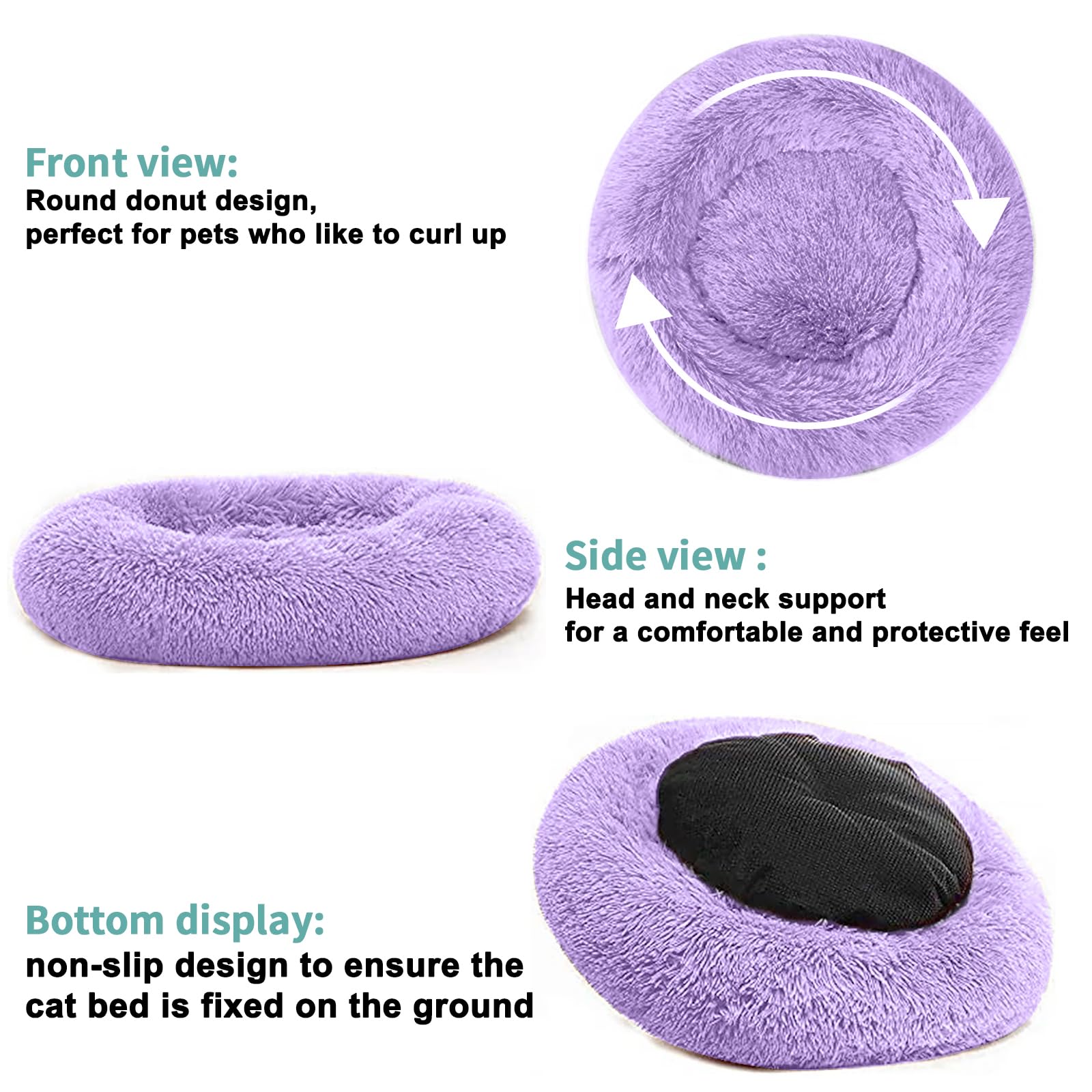 Nisrada Dog Bed For Small Medium Large Dogs, 20 Inch Calming Dogs Bed, Washable-Round Cozy Soft Pet Bed For Puppy And Kitten Wit
