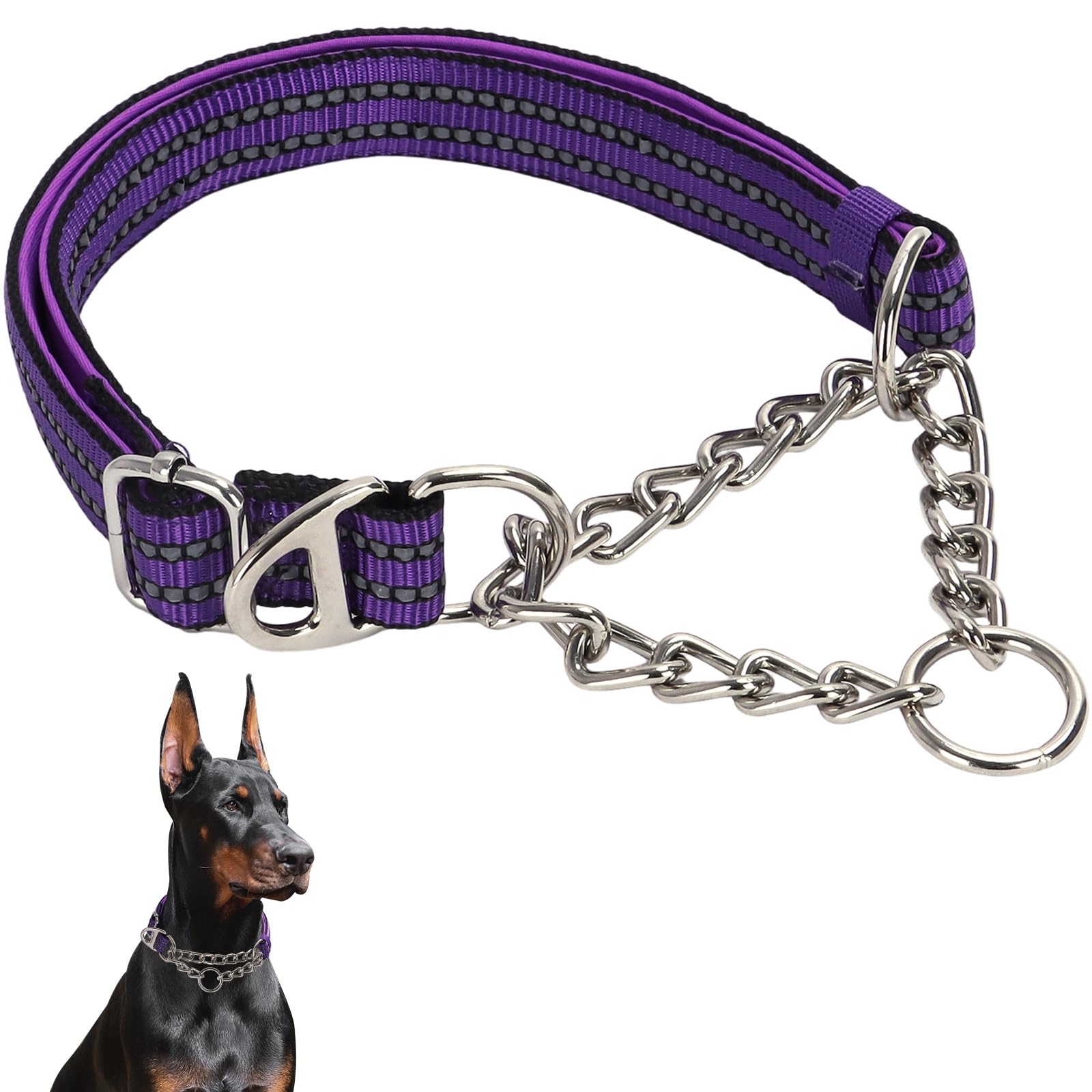 Reflective Martingale Dog Collar