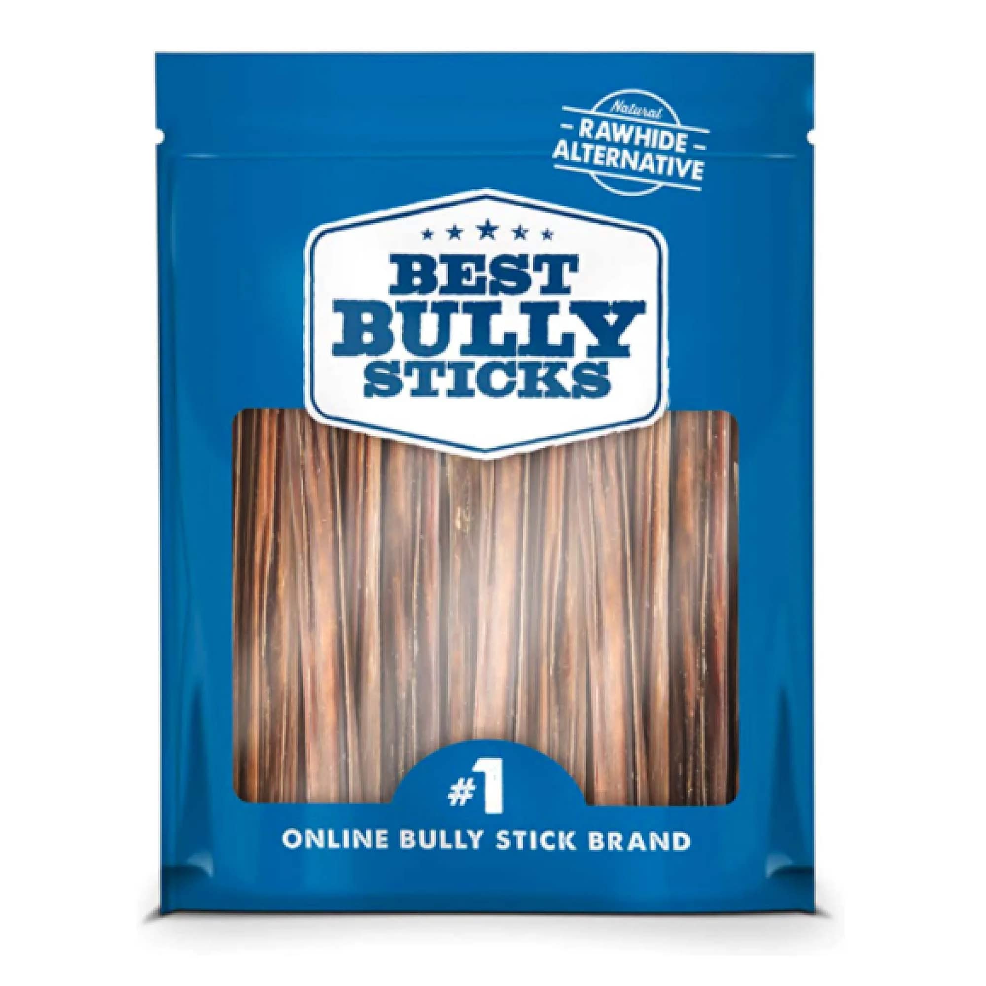 Best Bully Sticks 6 Inch Gullet Thin Stick Dog Treats (25 Pack) - All-Natural Beef Dog Treats - Hollow, Quick Chew Snack for All