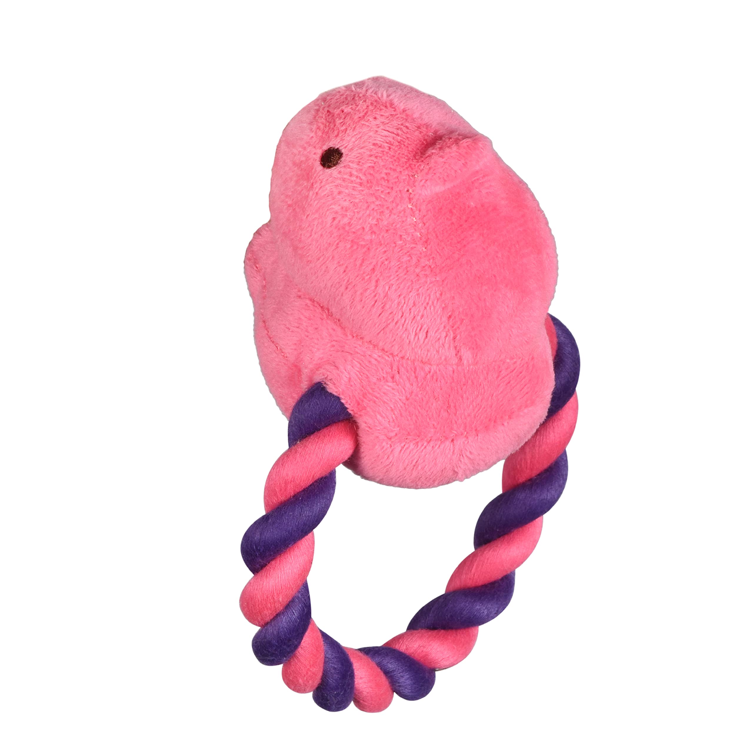 Peeps For Pets Plush Chick Rope Pull Toy For Dogs Squeaker Dog Toy, Pink/Purple | Adorable And Cute Dog Chew Toy | Squeaky Dog T