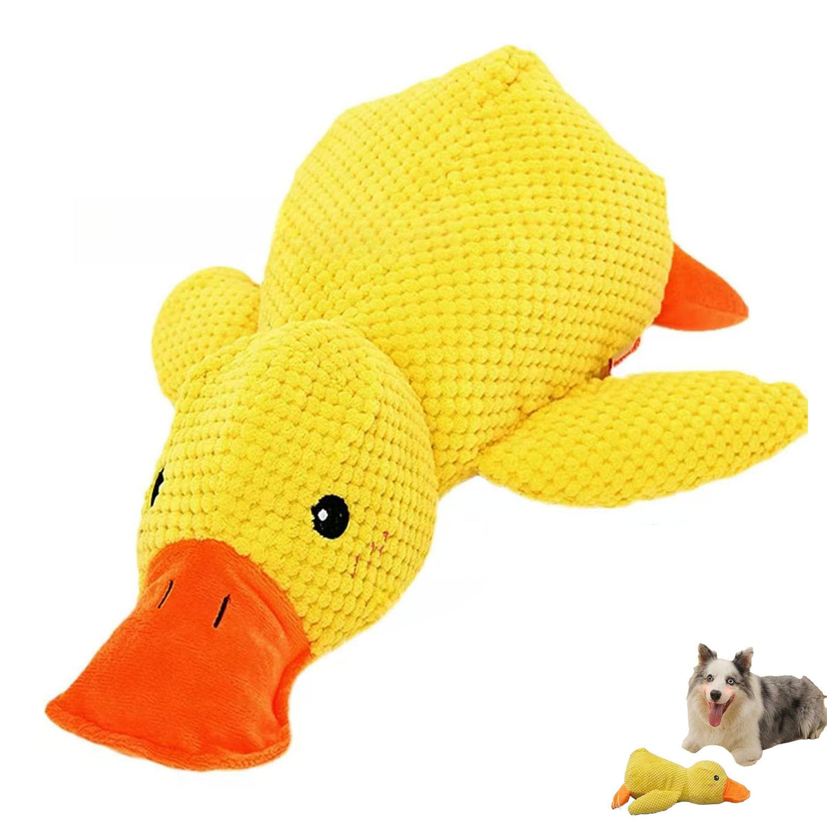 Calming Duck Dog Toy, Dog Duck Toy With Quacking Sound, For Indoor Puppies Easter(Yellow)