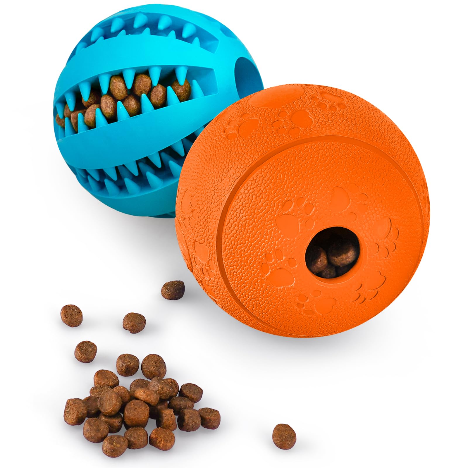 HIPPIH Interactive Dog Toys for Puppies 2 Pack, Dog Puzzle Toys for Small Dogs, Dog Balls for Medium Dogs, Treat Dispensing Dog
