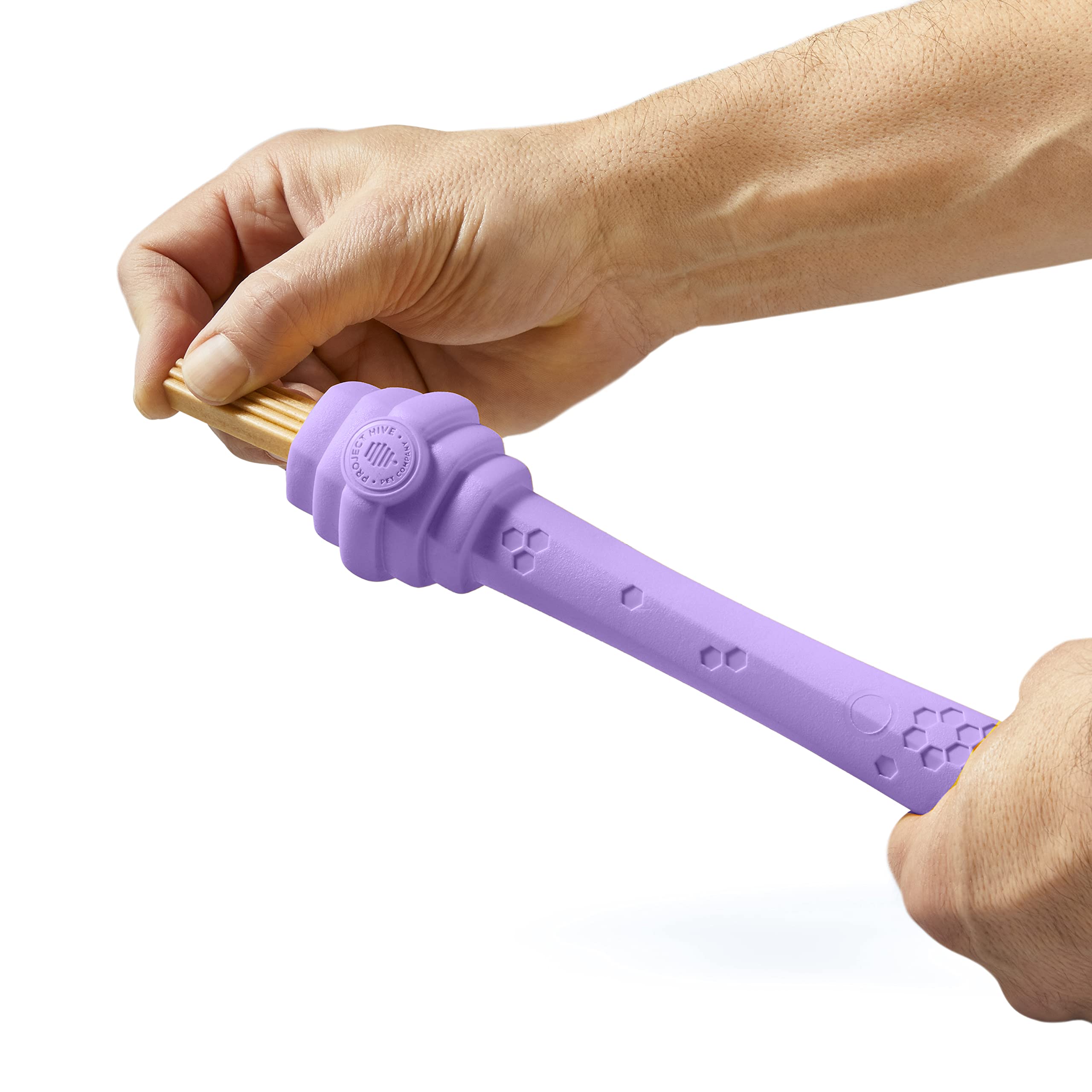 Project Hive ·Pet Company· - Calming Lavender Scented - Hive Dog Fetch Stick For Large Breeds - Dog Stick Toy - Floats In Water - Treat Dispenser Toy - Durable And Tough - Made In The Usa