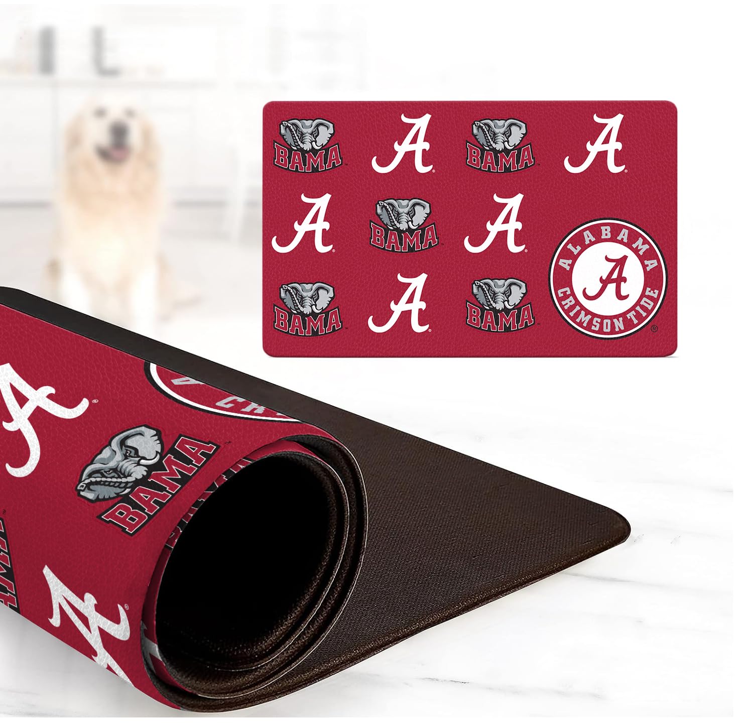 James Madison Dukes Officially Licensed Food and Water Mat for Dogs and Cats | 18 x 29 | Non-Slip | Water-Proof