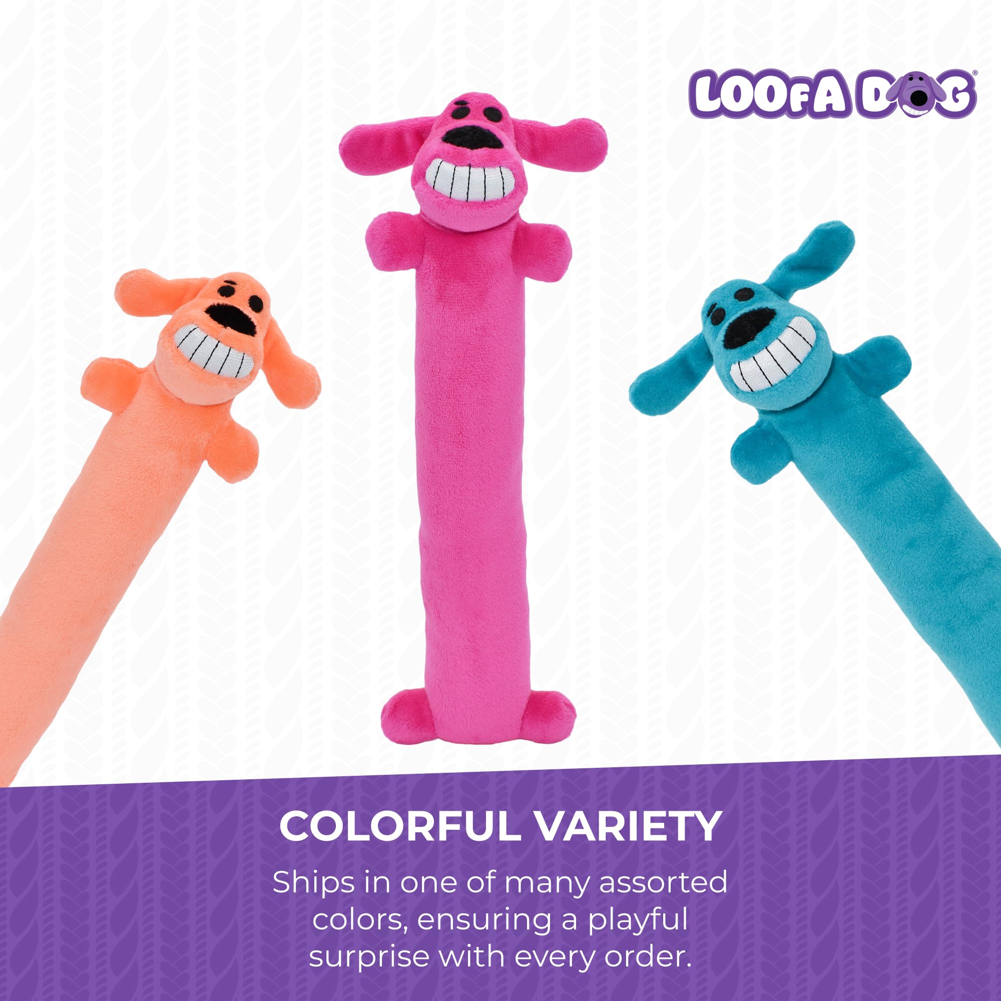 Multipet Original Loofa Dog Plush Toy - Squeaky Dog Toy for All Dogs - Extra Soft Plush Dog Toy - Stuffed Animal Dog Toy for Pla