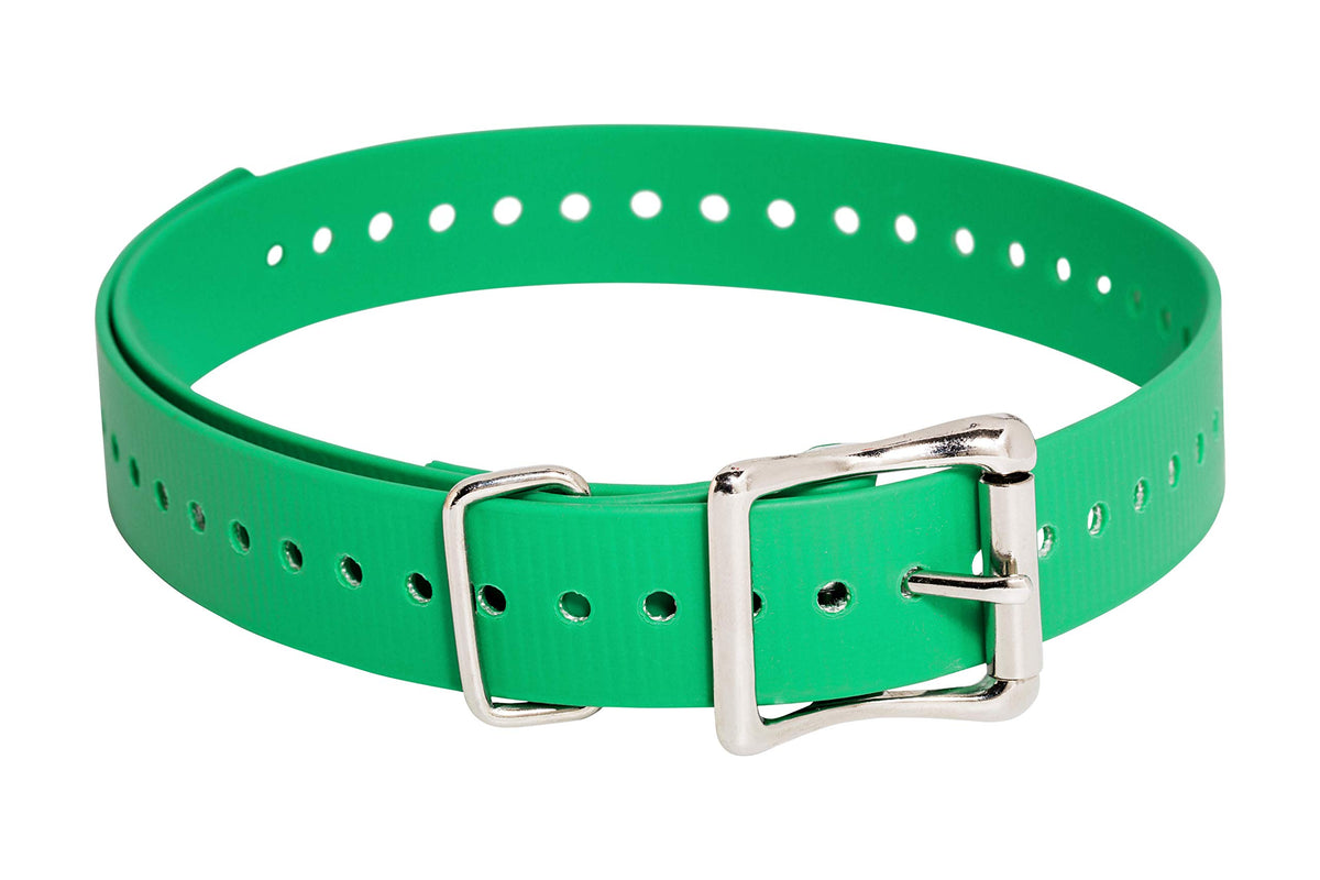 Sportdog Brand 1 Inch Collar Straps - Waterproof And Rustproof - Tightly Spaced Holes For Proper Fit - Green