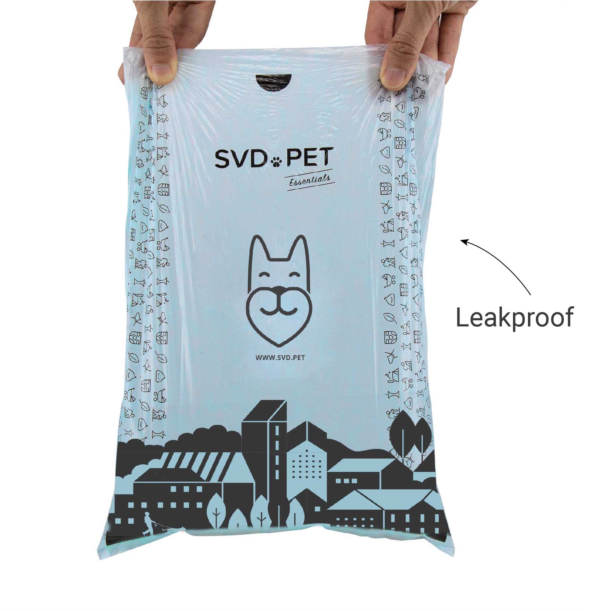 Svd.Pet Dog Poop Bags, 120 Unscented Doggie Poo Bags, With Waste Bag Holder, Extra Thick With 100% Leak-Proof Guarantee (8 Rolls, 120 Count)