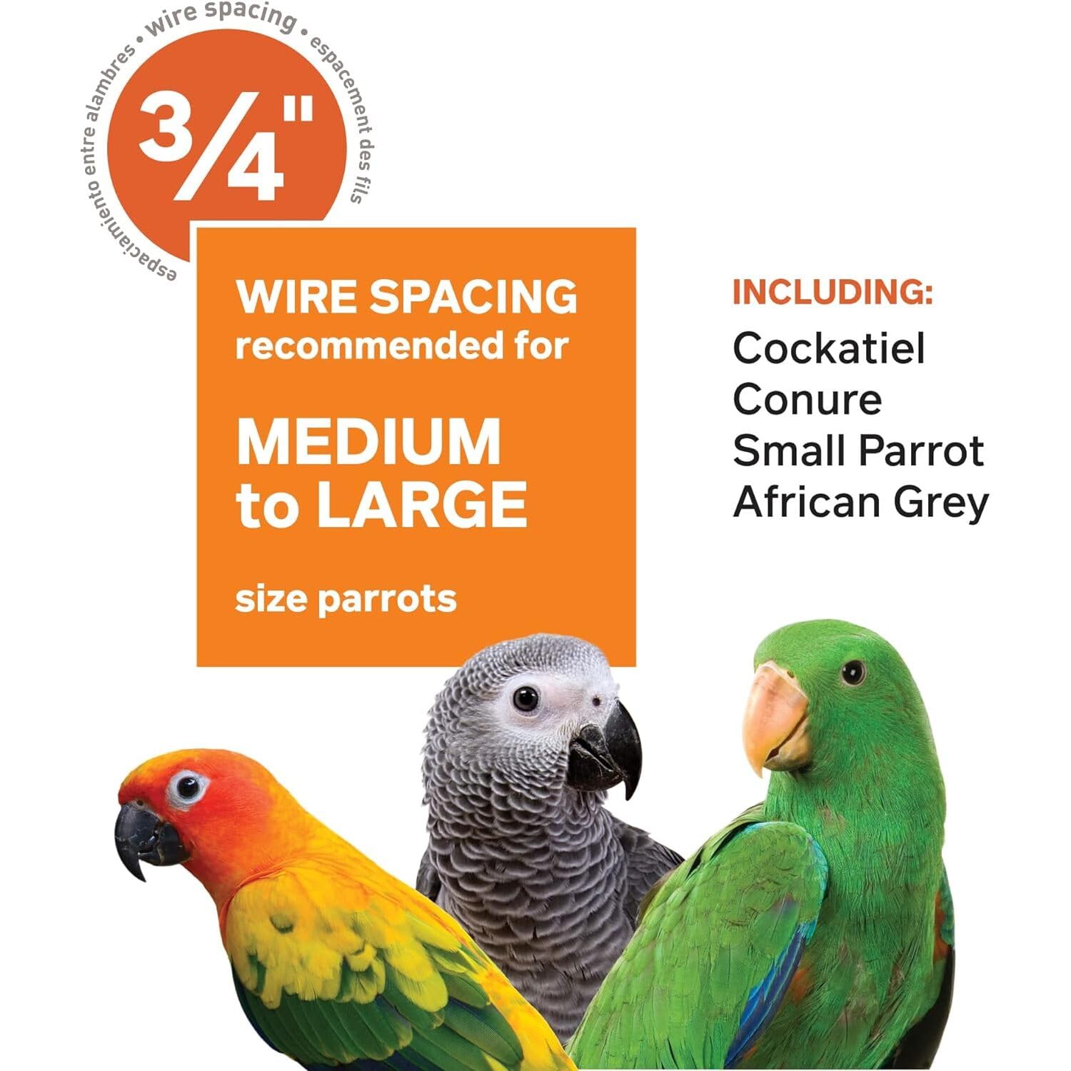 Prevue Pet Products Wrought Iron Select Bird Cage 3154C, Chalk White, 36-Inch By 24-Inch By 66-Inch