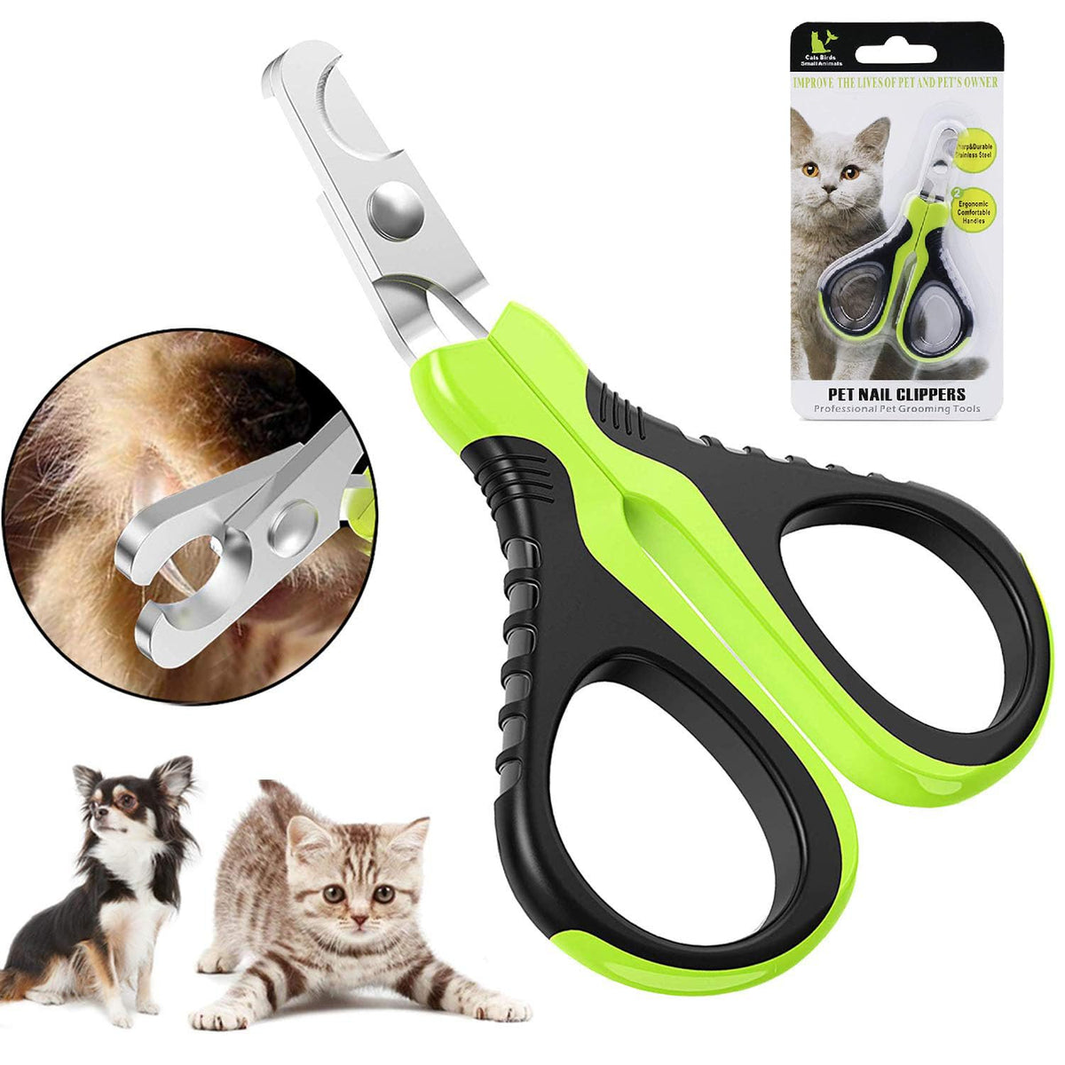 Victhy Pet Nail Clippers For Small Animals, Dog/Cat Nail Clippers Claw Toenail Trimmer, Professional Home Grooming Tool For Cat/Dog/Kitten/Puppy/Bunny/Rabbit/Bird/Ferret