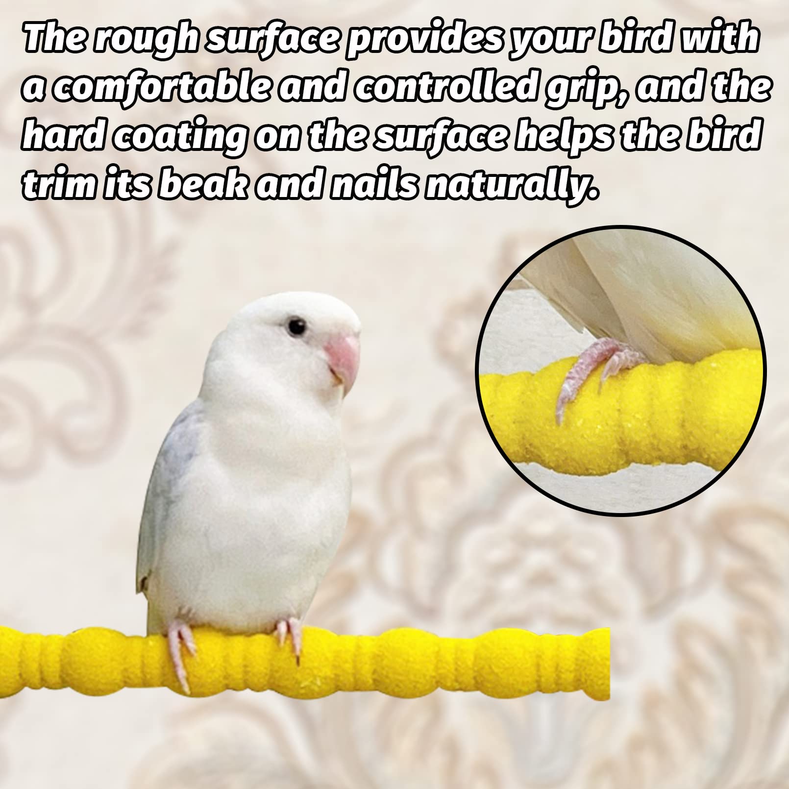 Kathson 4 Pcs Bird Perch Stand Toy Wood Parrot Perch Stand Platform Paw Grinding Rough-Surfaced Chew Toys Cage Accessories Exercise Toys For Budgies Parakeet Cockatiel Conure Hamster