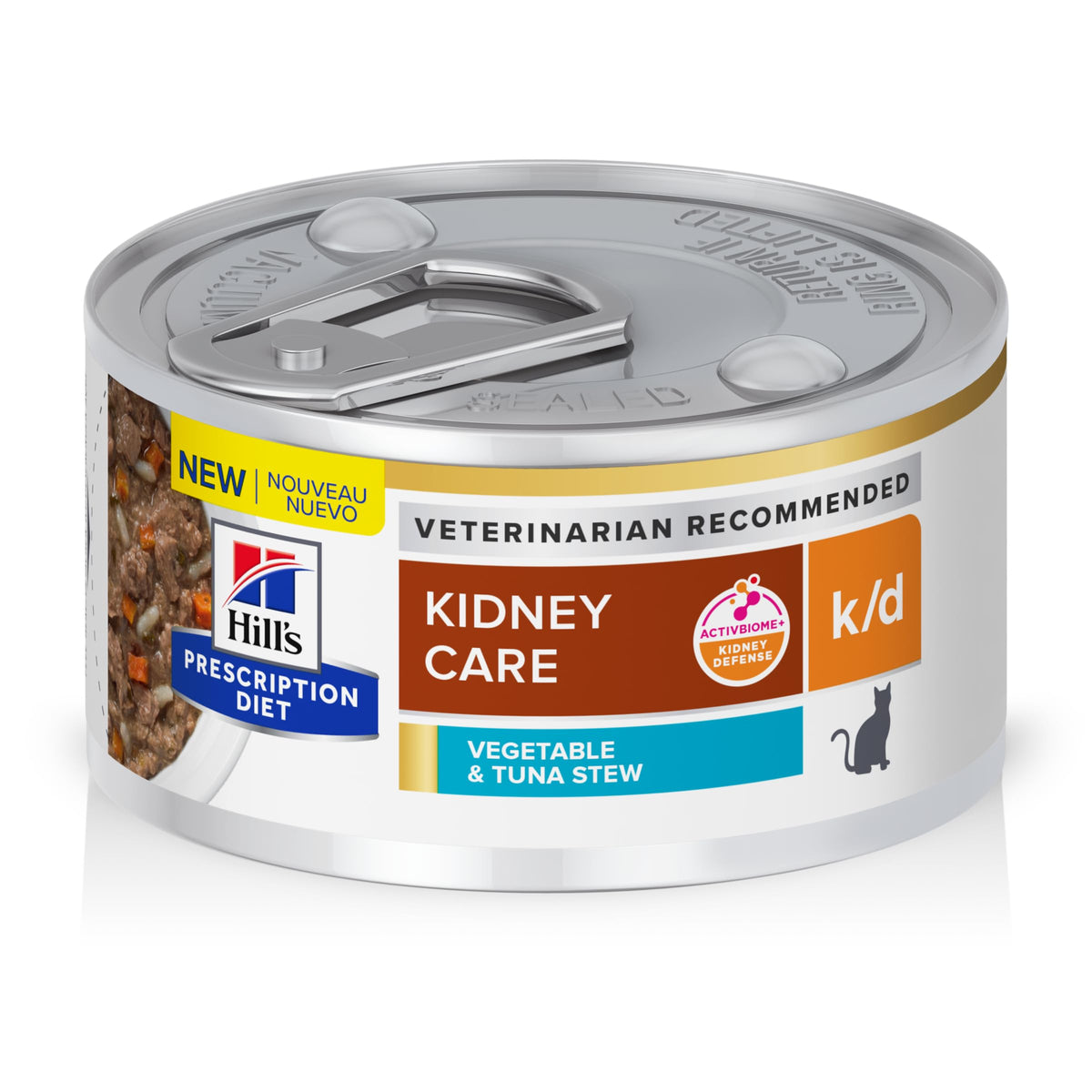 Hill'S Prescription Diet K/D Kidney Care Vegetable, Tuna & Rice Stew Wet Cat Food, Veterinary Diet, 2.9 Oz. Cans, 24-Pack