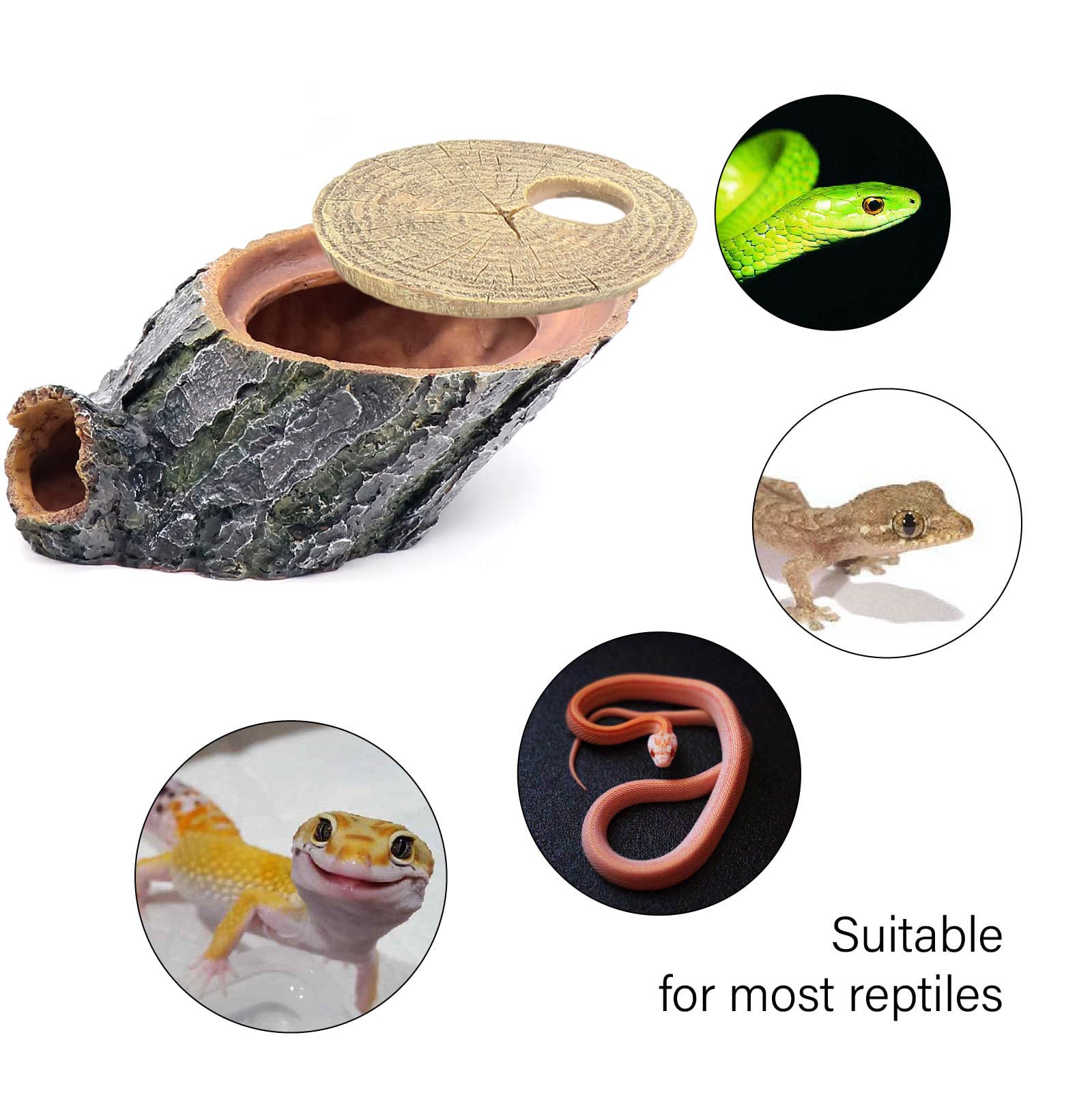 Snake Hide And Basking Tree Roots Cave For Terrariums, Available For Climbing And Hiding Spots For Reptiles, Amphibians, And Small Animals, Corn Snake, Small Gecko