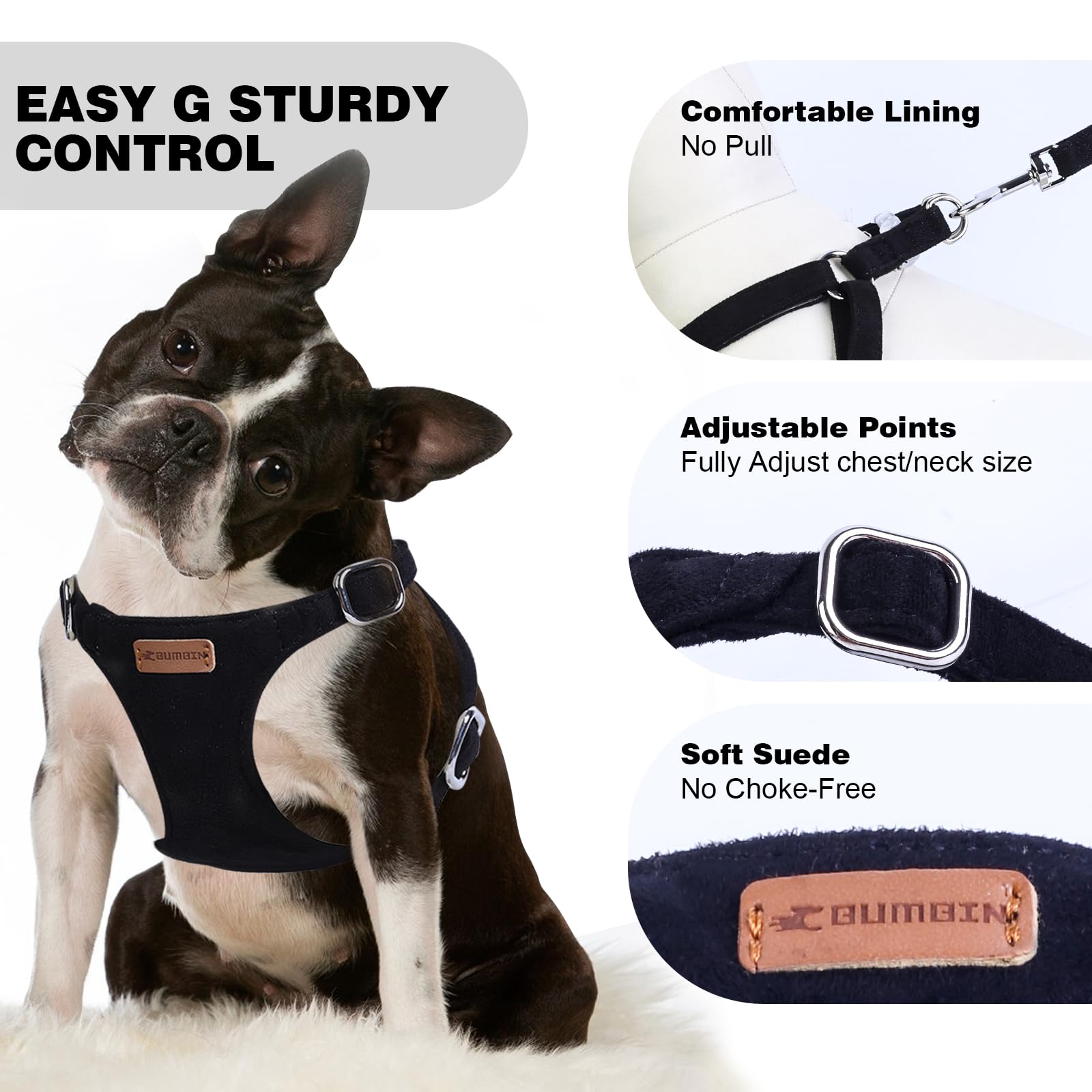 Dog Harness And Leash Set, Xxs No Pull Adjustable Puppy Harness With Multifunction Pink Dog Leash And Dog Collar, Soft No Choke