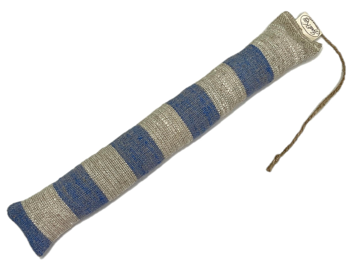 All Natural Kitty Catnip Kicker Handmade Cat Toy (12 Inch, Blue Medium Stripe)