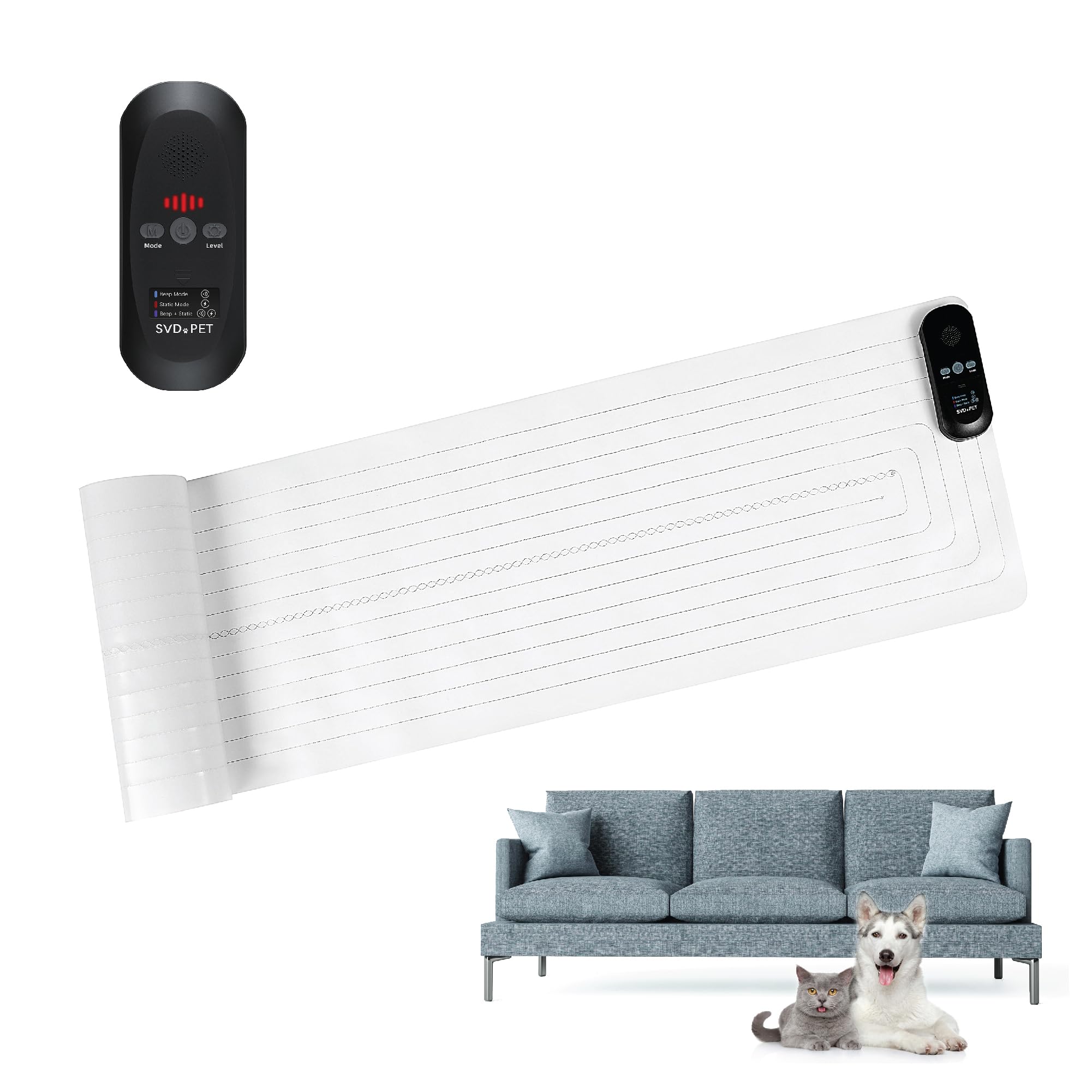 SVD.PET Pet Training Mat with Tester, 60 X 12, Pet Shock Pad, Dogs & Cats Electronic Repellent mat for Indoor, 3 Training Modes,