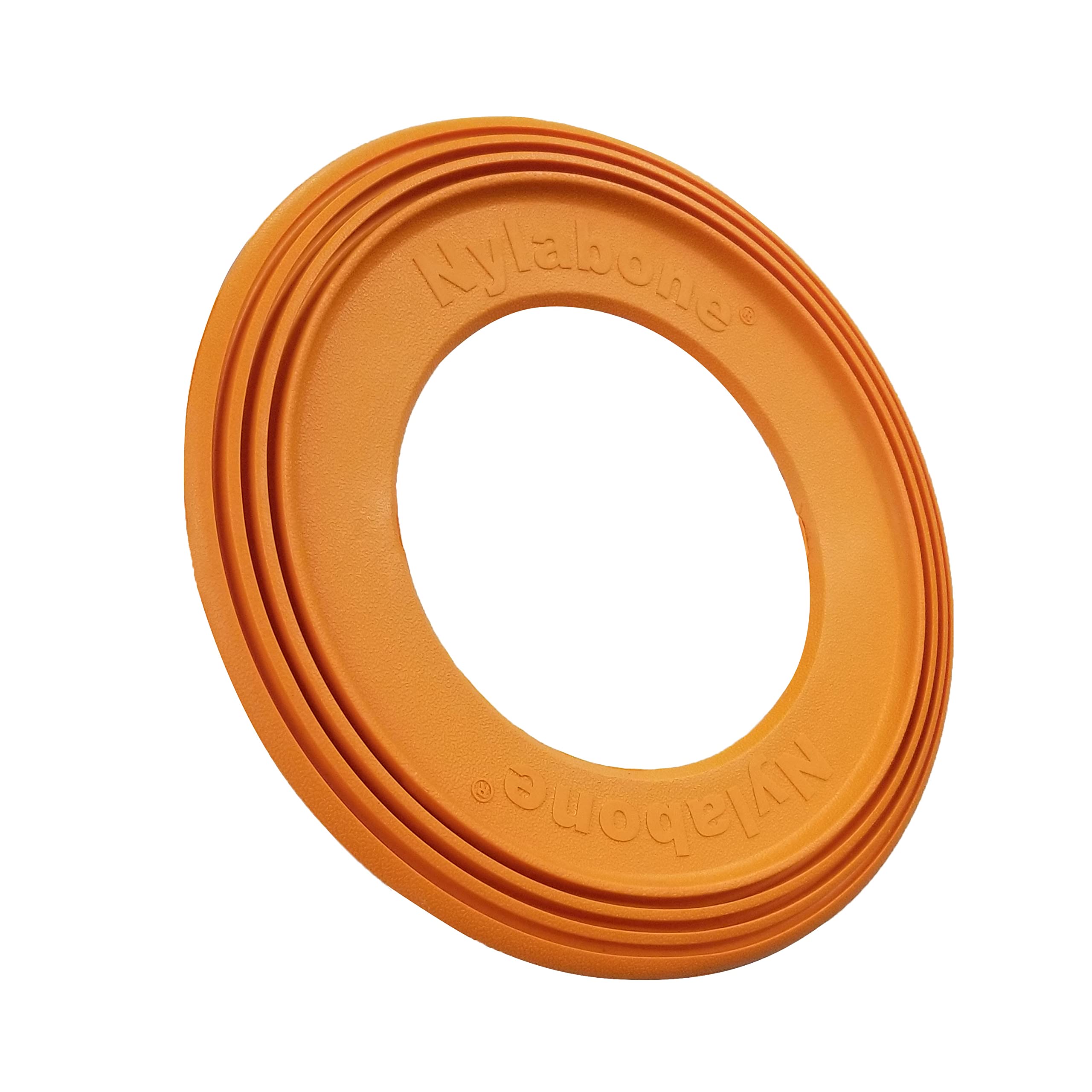 Nylabone Power Play Super Flyer Gripz Disc for Dogs, Orange, One Size (1 Count) - Durable, Fun Fetch Toy for Active Dogs