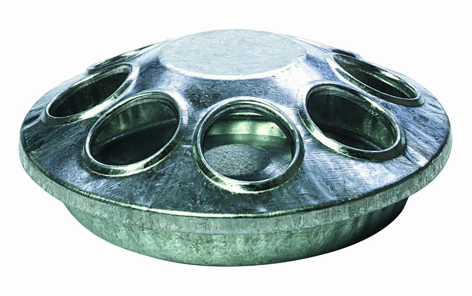 Miller Manufacturing 9808 6-Inch Round Poultry Feeder,Grey/Silver