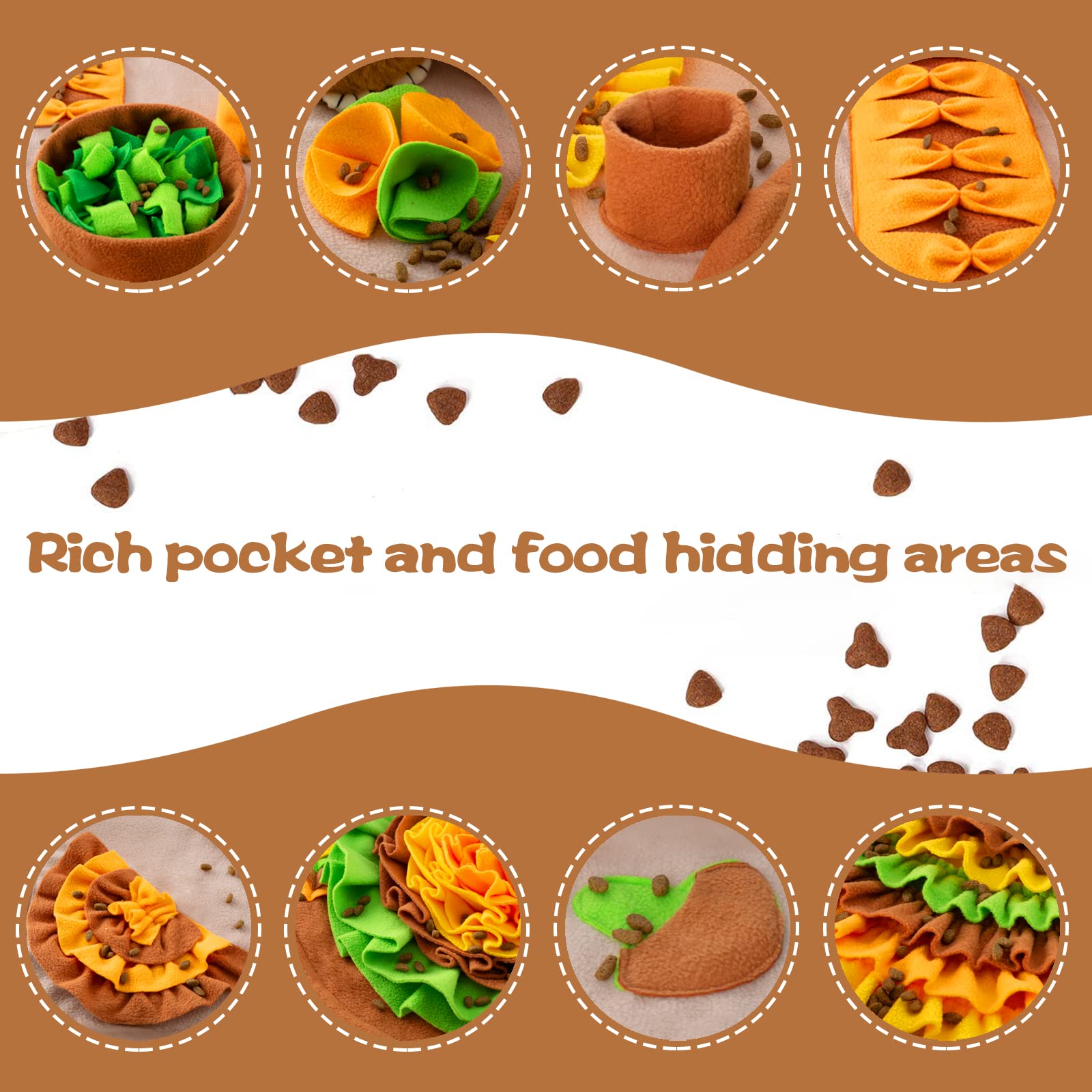 Meilzer Large Snuffle Mat for Dogs 40'' x 27.5'' Sniff Mat with Hedgehog Puzzle Toy Squeaky Mushrooms Interactive Toys Portable