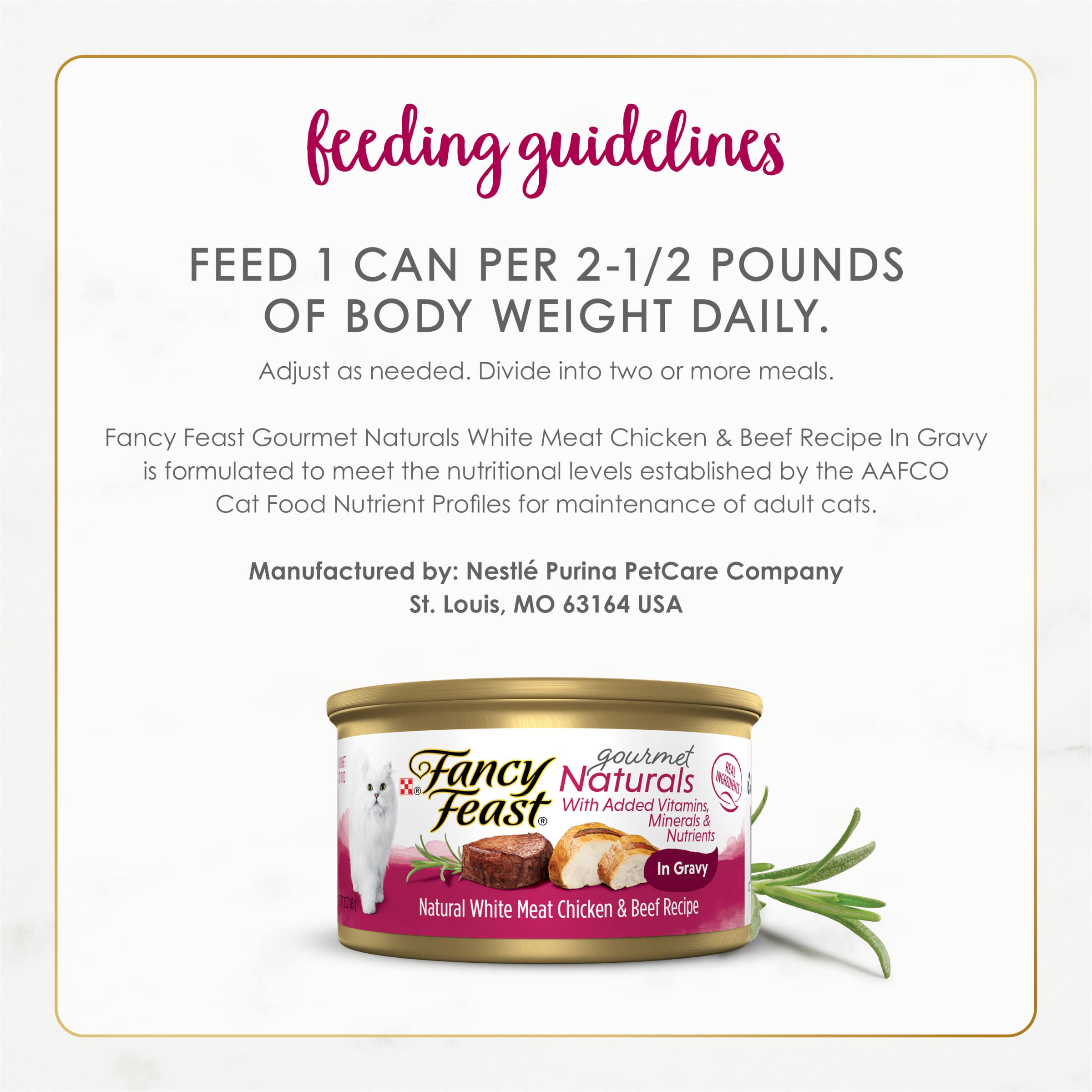 Purina Fancy Feast Wet Cat Food Natural Gourmet Naturals Natural White Meat Chicken and Beef Recipe in Wet Cat Food Gravy - (Pac