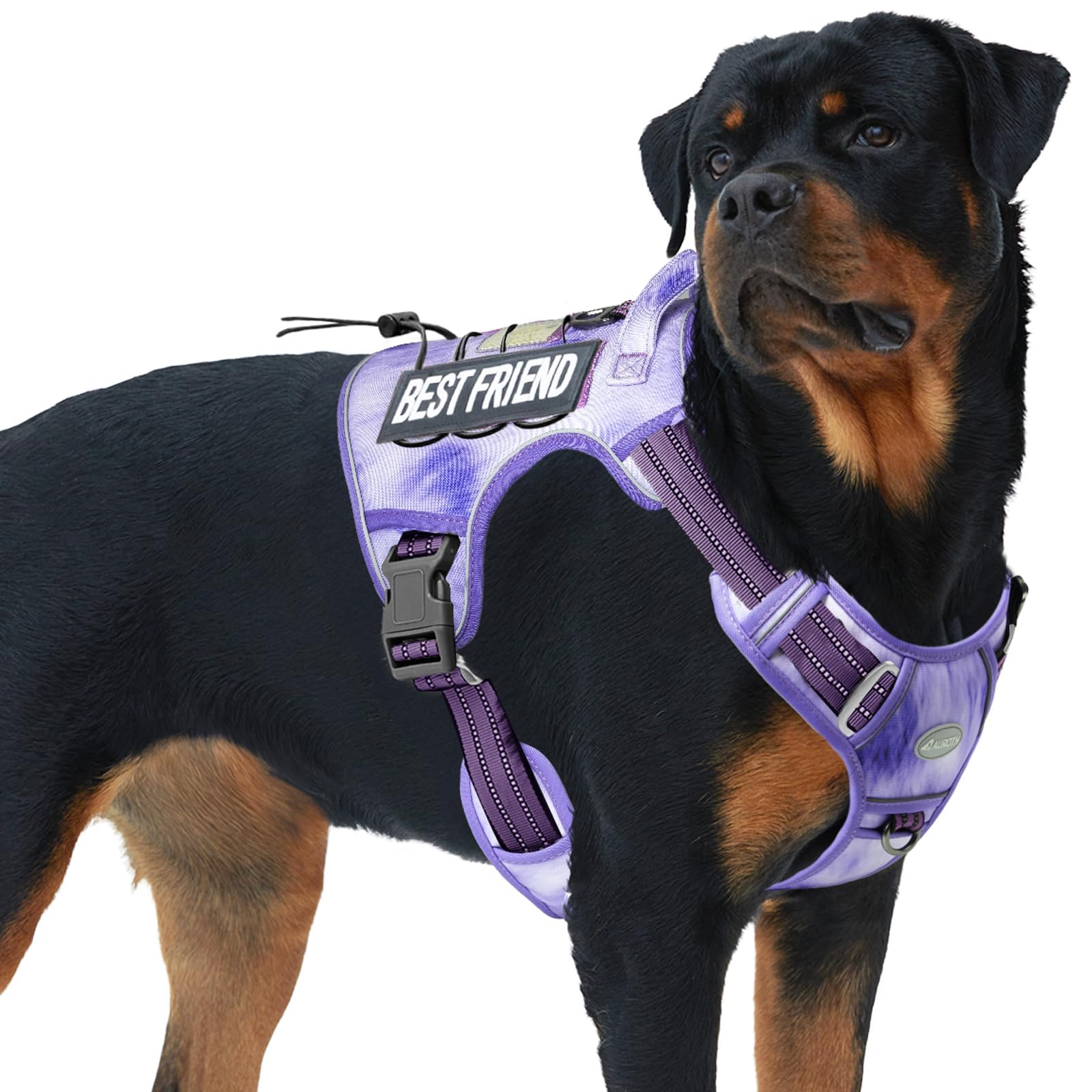 Auroth Tactical Dog Harness For Large Dogs No Pull Adjustable Pet Harness Reflective K9 Working Training Easy Control Pet Vest Military Service Dog Harnesses Very Peri Xl