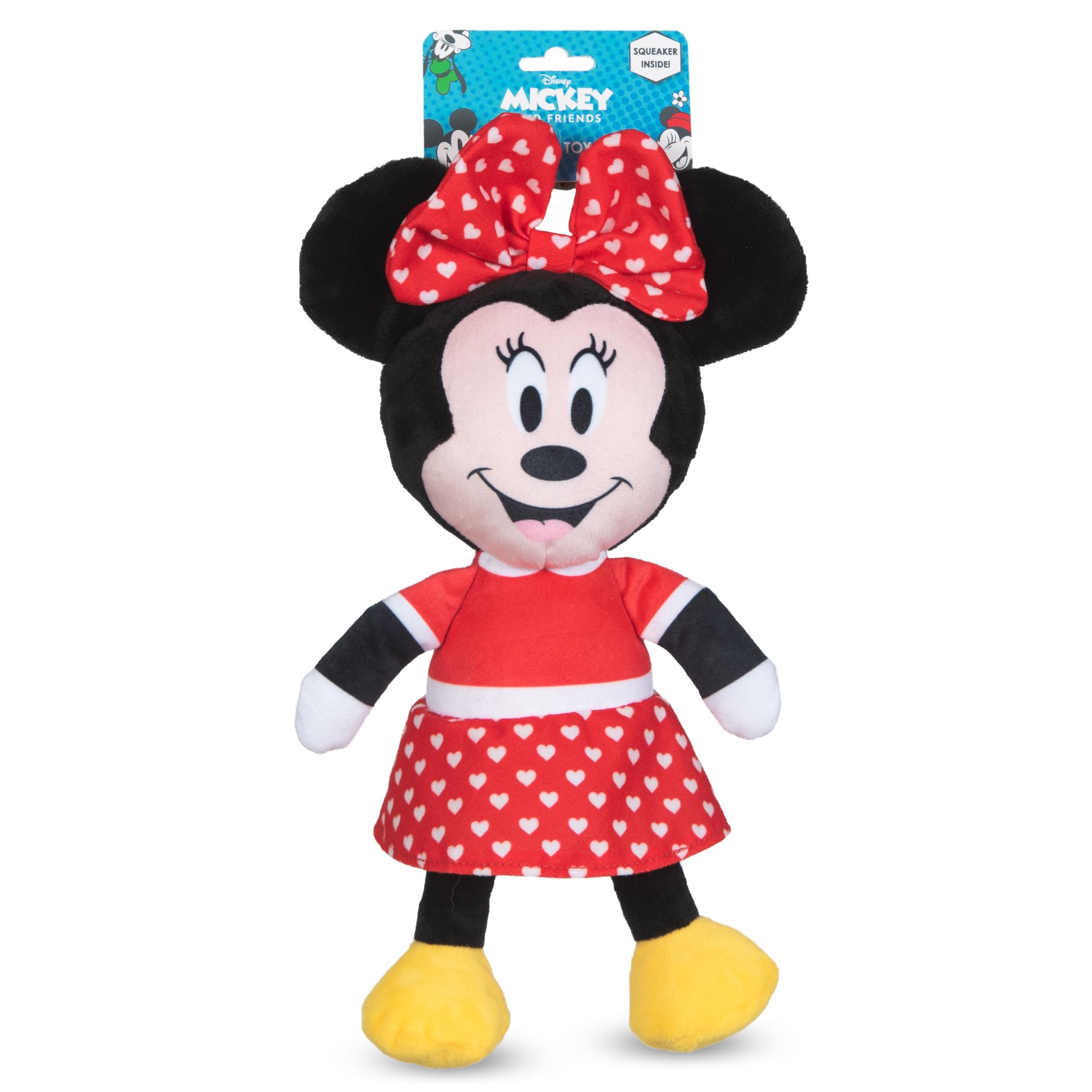 Disney For Pets Minnie Mouse Plush Squeaky Dog Toy 9In Dog Toys | Plush Squeaker Toy For Dogs Inspired By Minnie Mouse, Mickey A