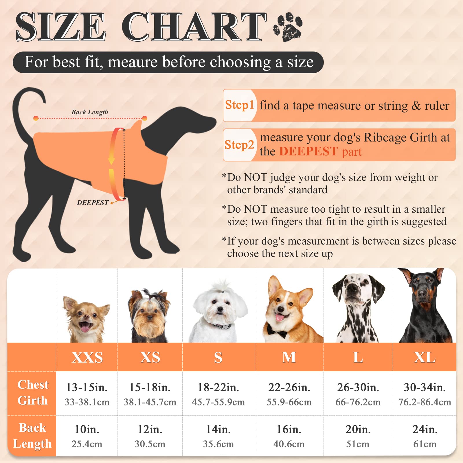 Vivaglory Dog Raincoat For Medium Dogs, Easy On & Off Pet Rain Clothes With Storage Bag, Reflective Lightweight Breathable Dogs Safety Vest Jackets For Adventures, Walking, Hunting, Orange