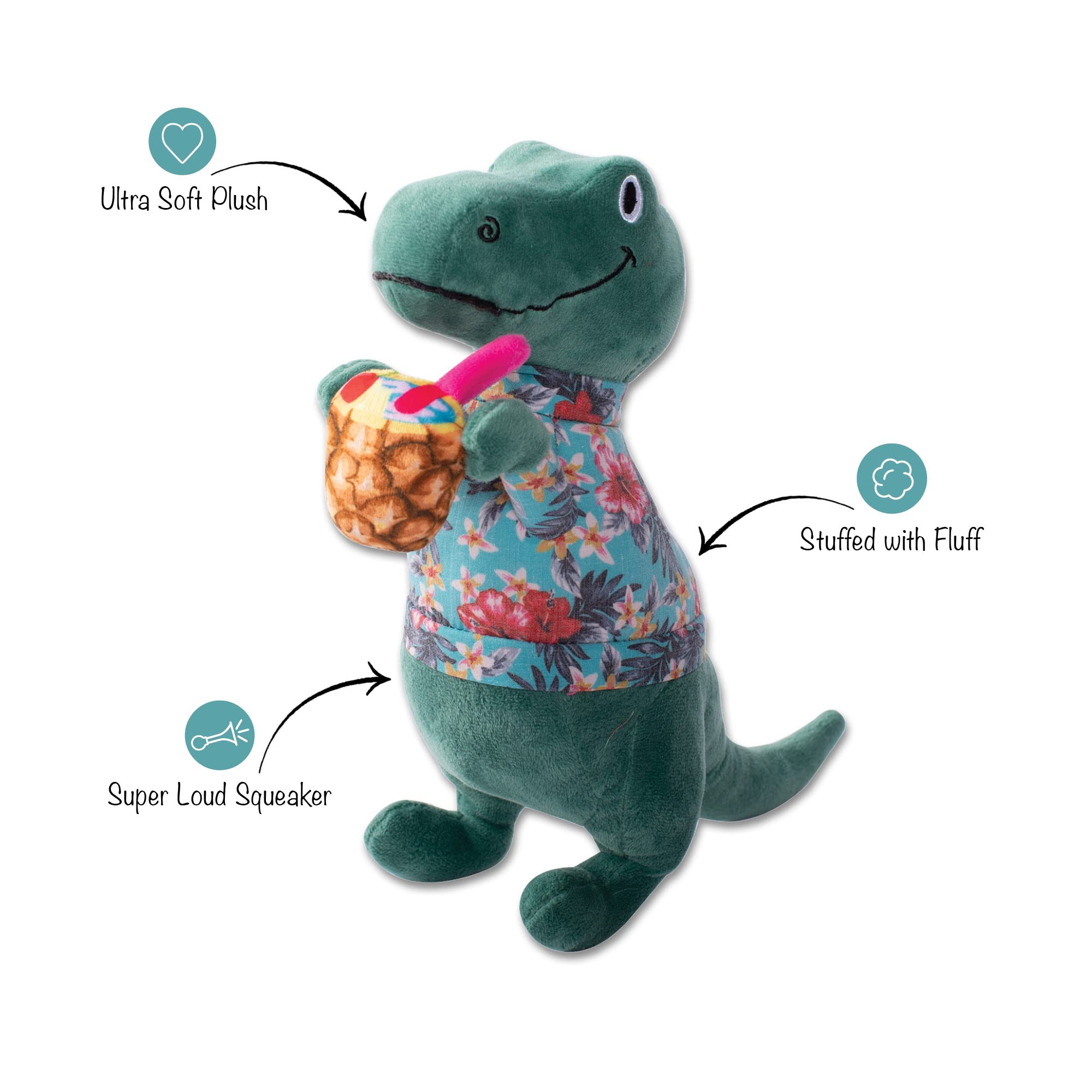 Fringe Studio Plush Dog Toy, Its 5 OCLOCK Somewhere, PetShop Collection (289806)