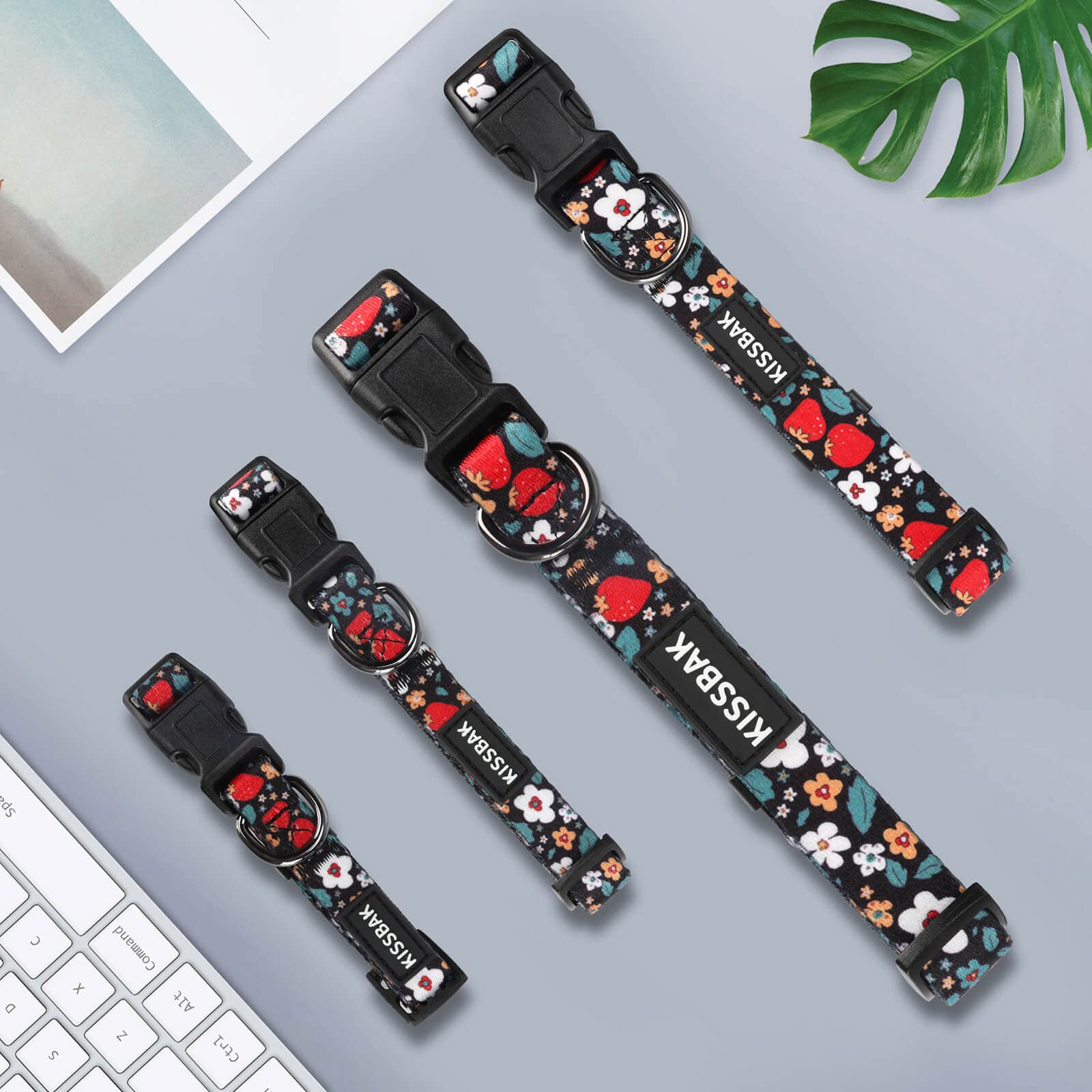 Kissbak Dog Collar For Small Dogs - Special Design Puppy Collar Cute Small Girl And Boy Dog Pet Collar Soft Adjustable Fancy Flo