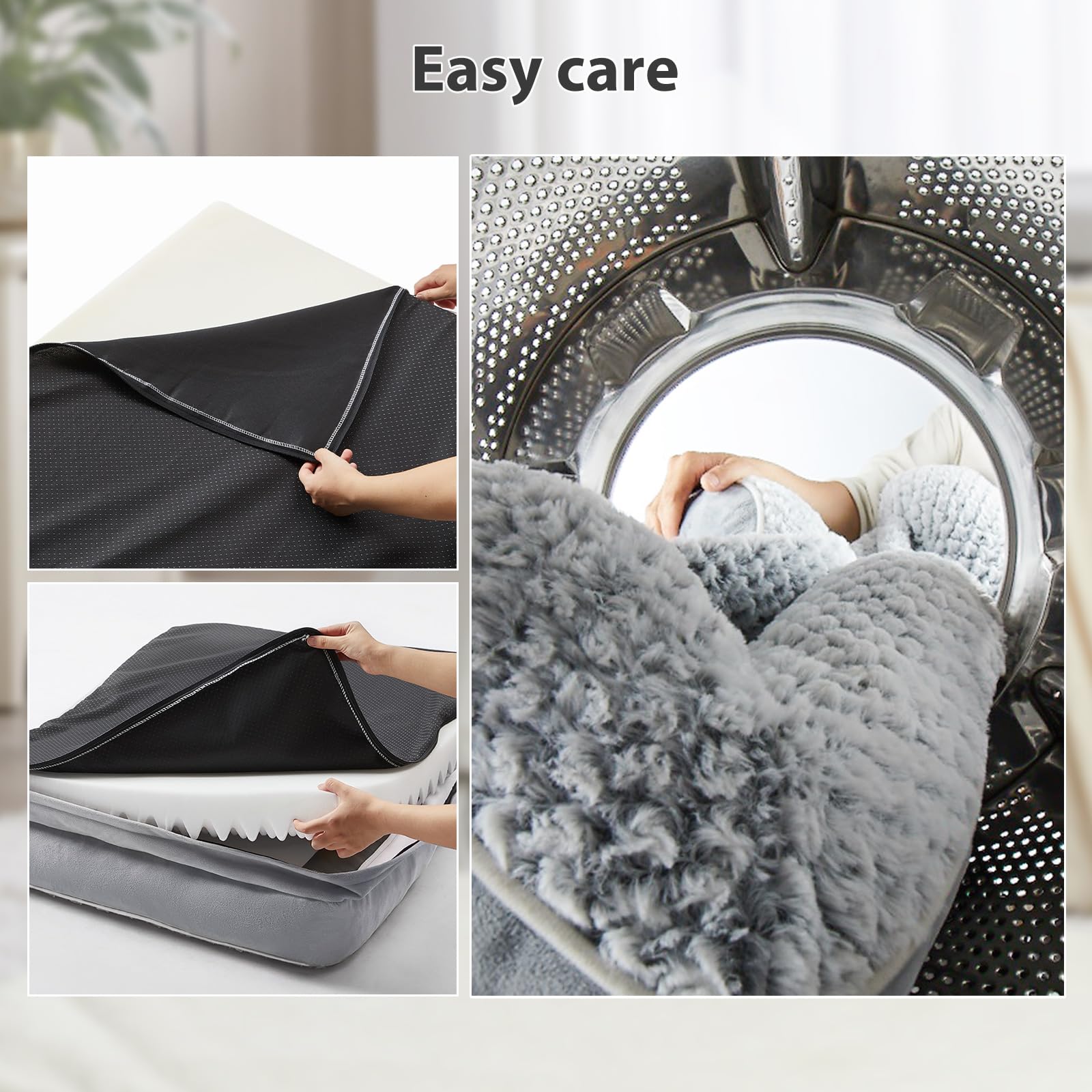 Lextro Orthopedic Dog Bed For Extra Large Dogs, Egg Crate Foam Bed For Extra Large Dogs, Equipped With Removable Waterproof Pill