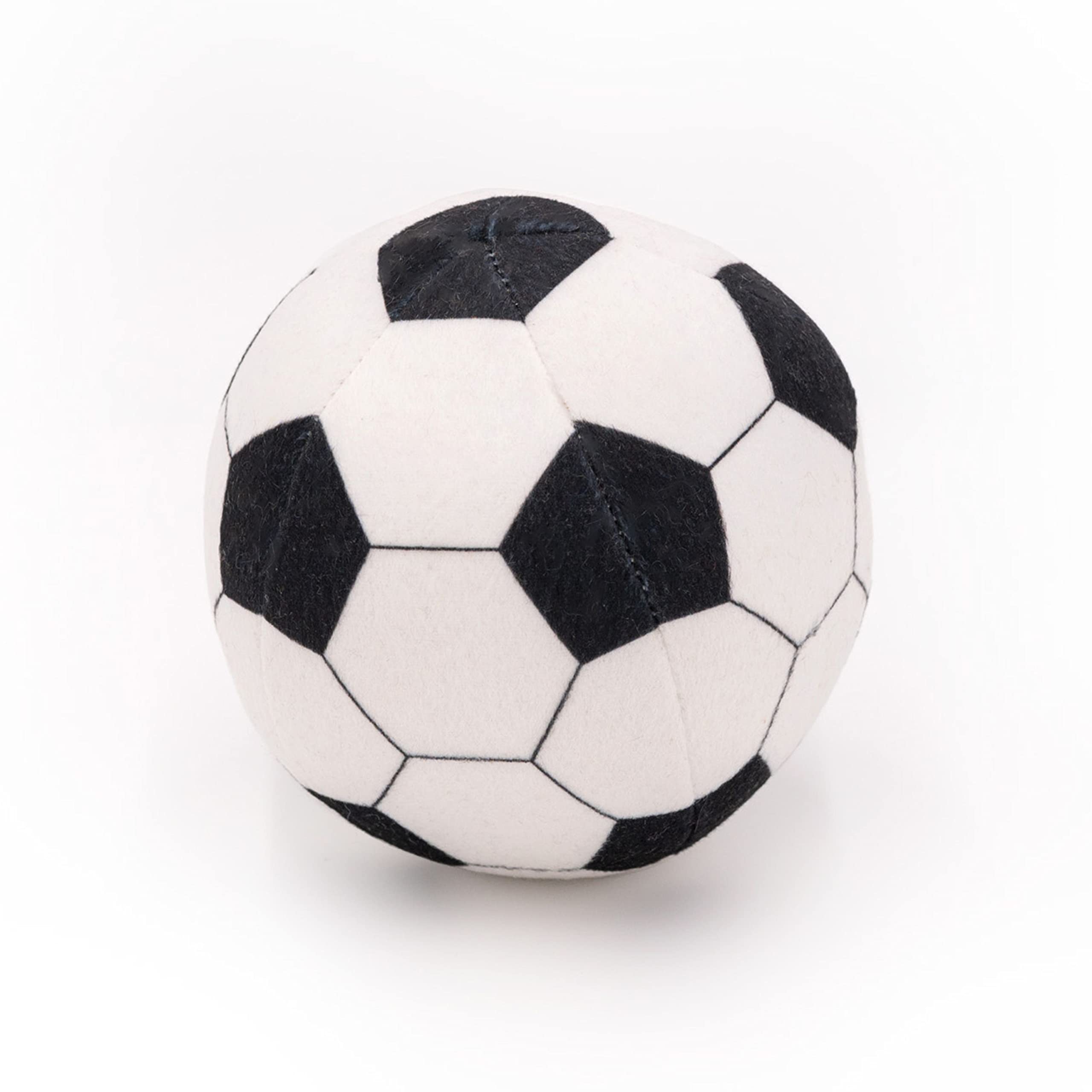 ZippyPaws SportsBallz Plush Dog Toy - Interactive Squeaky Soccer Ball, 6.5" - Fun for Small, Medium & Large Dogs