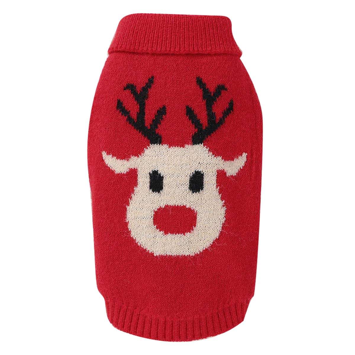 Zjyufy Christmas Dog Sweater Small Dog Girl Sweater Xmas Soft Winter Warm Reindeer Dog Knitted Sweater For Teacup Poodles Chihua