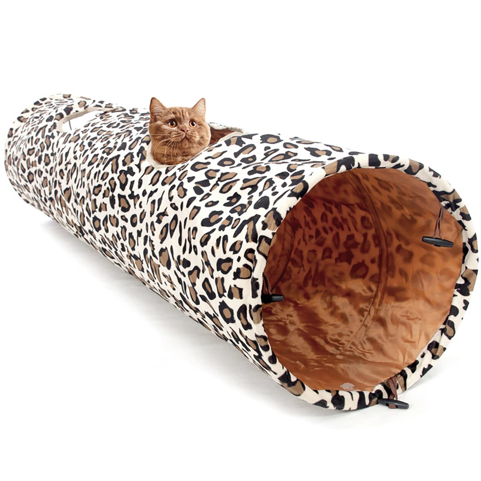 Leerking Extra Long Cat Tunnel 51''(L) Dia 12'' For Large Fat Cat Connectable Crinkle Tube Indoor Outdoor Hideaway Toy For Kitty