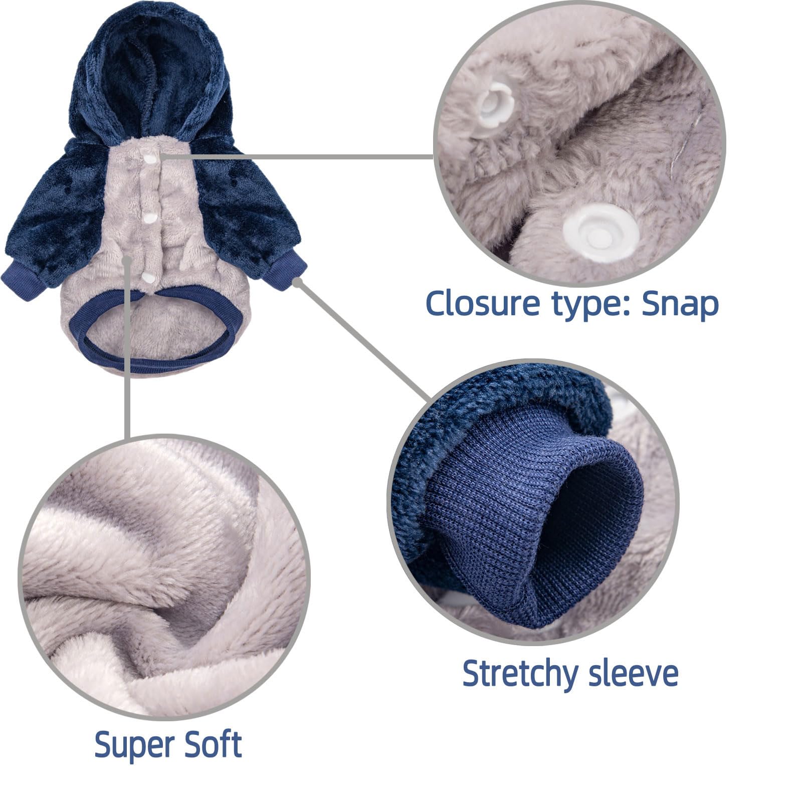 Fabricastle Small Dog Hooded Sweater, Dog Clothes Xxs Xs Small Medium For Dogs Boy & Cats, Soft And Warm Pet Coat, Winter Pet Ja