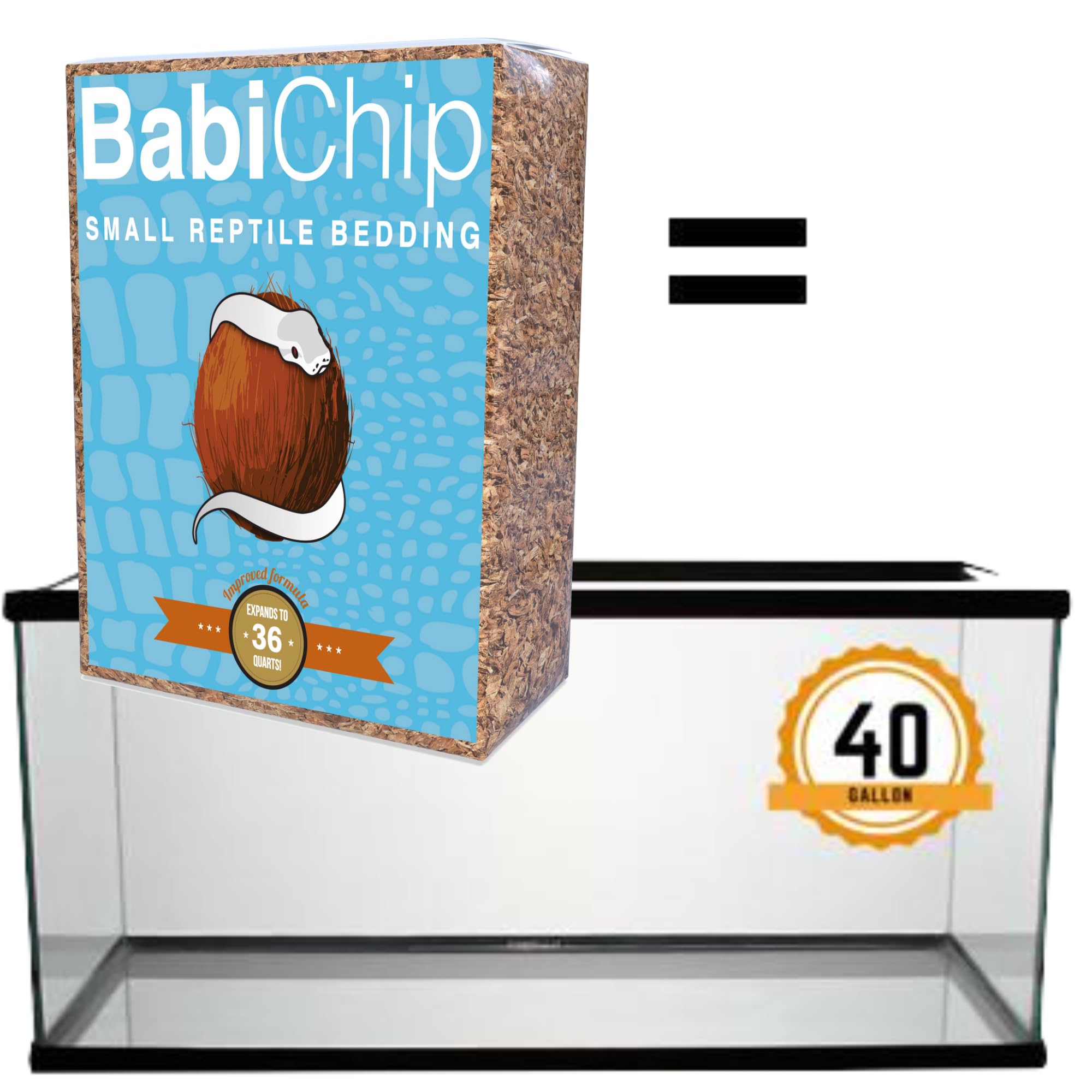 Babichip Coconut Chip Substrate For Reptiles 2 Pack Of 36 Quart Loose Small Sized Coco Husk Chip Bedding For Ball Pythons, Snake