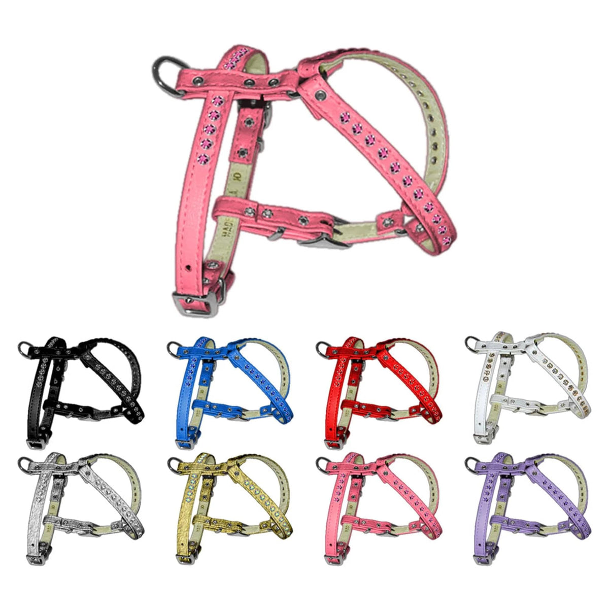 Dog, Puppy & Pet Comfort Harness, &quot;Jeweled&quot; Pink 16