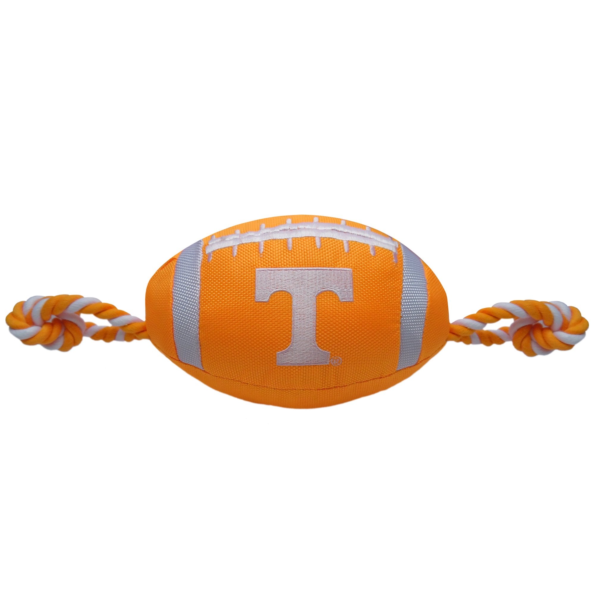 Pets First NCAA Tennessee Volunteers Football Dog Toy, Tough Quality Nylon Materials, Strong Pull Ropes, Inner Squeaker, Collegi