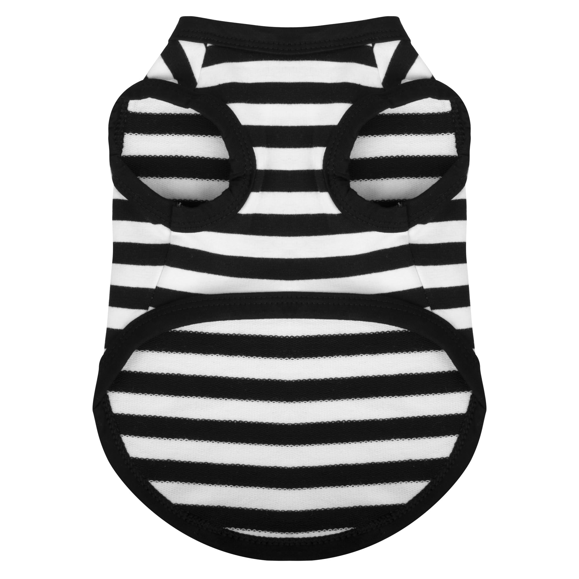 Paiaite Striped Shirt Happy Color Cotton Sleeveless Puppy Dog Tank Top For Small Medium Dogs Black Xl