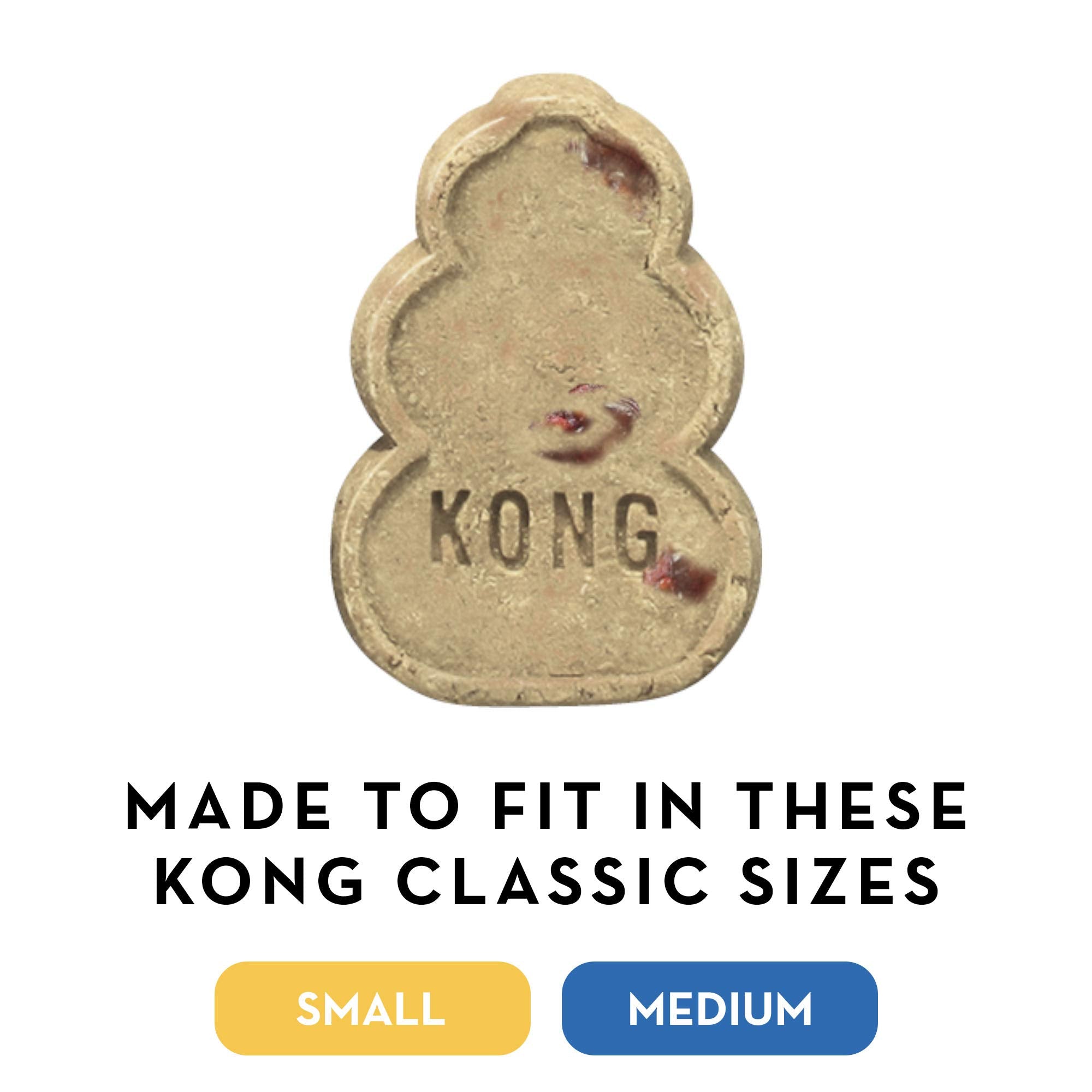 KONG - Snacks - All Natural Dog Treats (Best used with KONG Rubber Toys) - Bacon and Cheese Biscuits - For Small Dogs