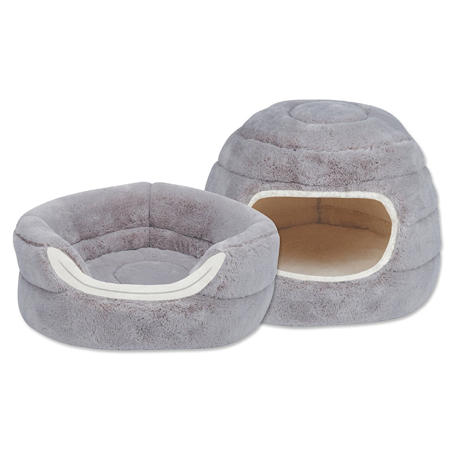 Slumber Pet Cuddler Beds - Soft And Ultra-Comfortable Beds For Cats And Small Dogs - 16'D X 12'H, Dove