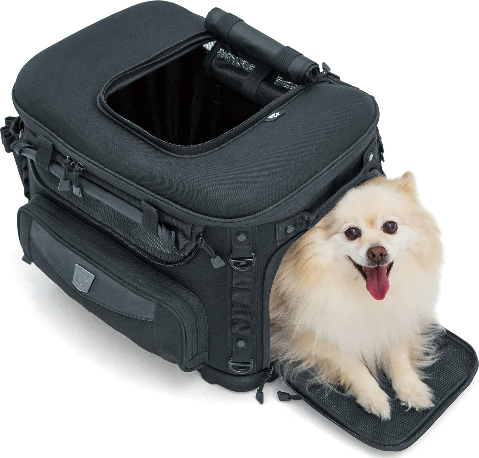 Kuryakyn 5288 Grand Pet Palace: Portable Weather Resistant Motorcycle Dog/Cat Carrier Crate For Luggage Rack Or Passenger Seat W