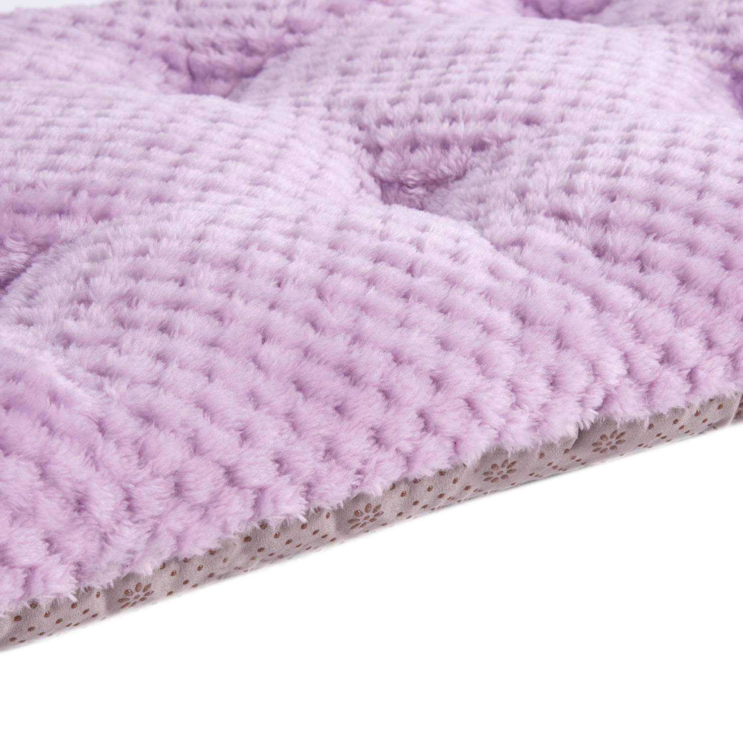 Wonder Miracle Fuzzy Deluxe Pet Beds, Super Plush Dog Or Cat Beds Ideal For Dog Crates, Machine Wash & Dryer Friendly (15' X 23', S-Lavender)