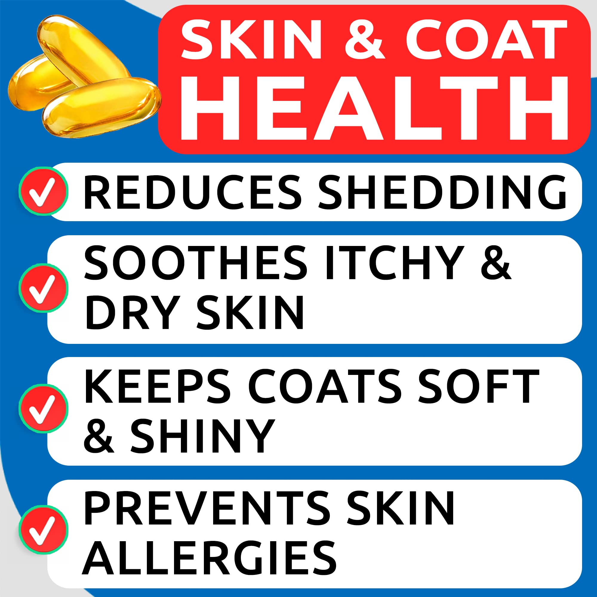 BARK&SPARK Omega 3 for Dogs - 180 Fish Oil Softgels for Dog Shedding, Skin Allergy, Itch Relief, Hot Spots Treatment - Joint Hea