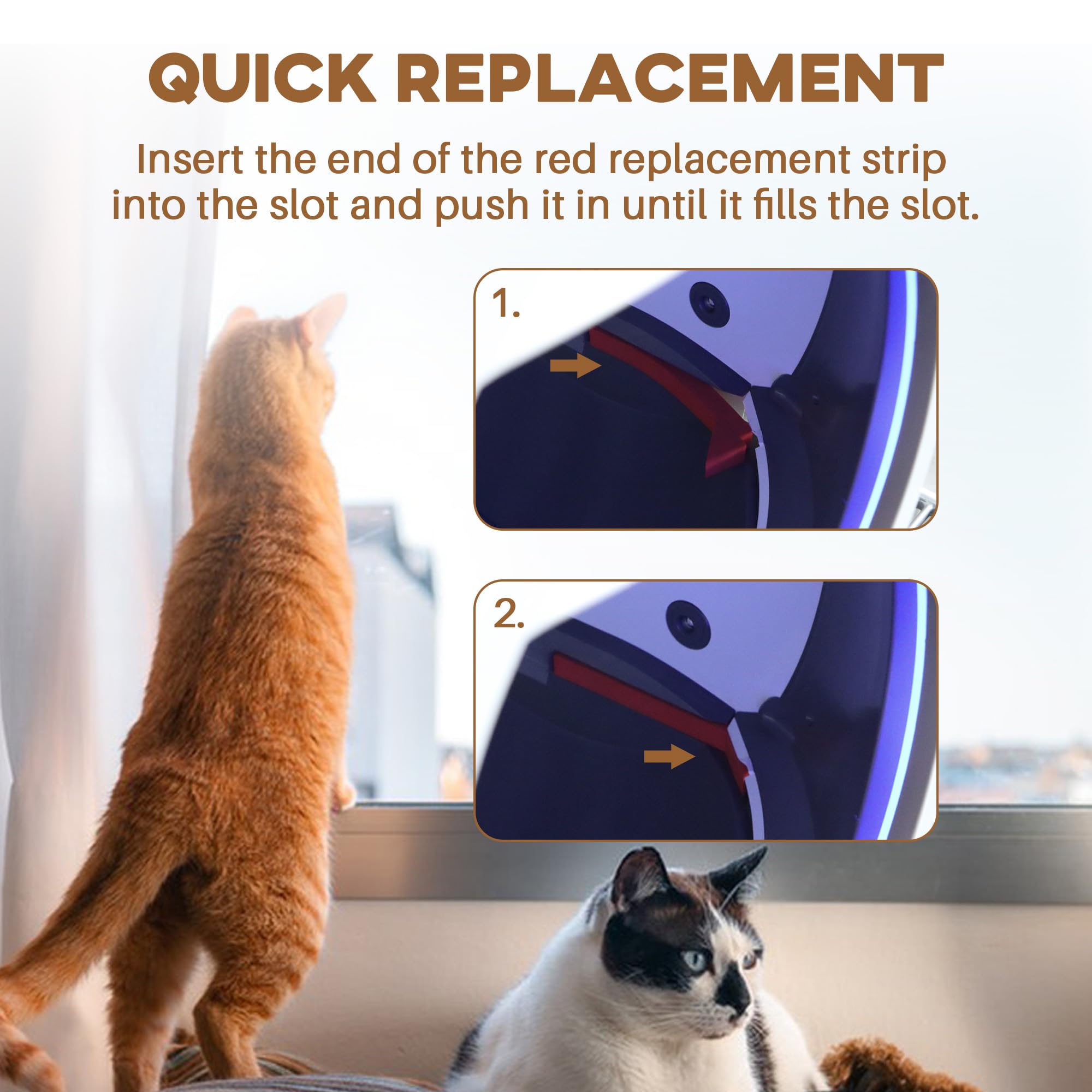 Terixe 6 Pack Red Foams For Els Pet Litter Box, Replacement Parts For Self-Cleaning Cat Litter Box, Precisely Cut Eva Material,