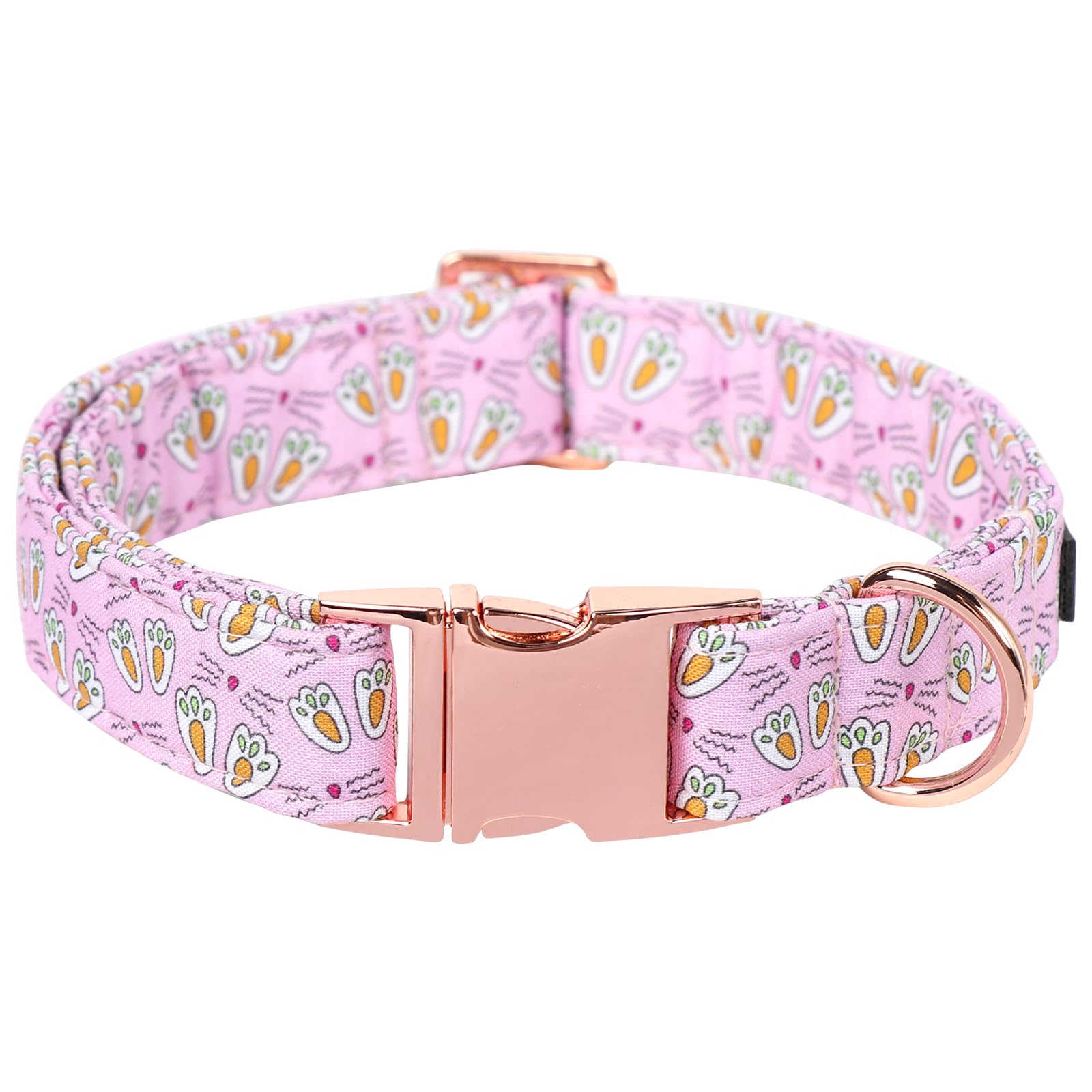 Maca Bates Easter Day Dog Collar Bunny Paws Dogs Collars Breakaway Soft Durable Cute Adjustable Pink Eggs Collor Easters Rabbit 