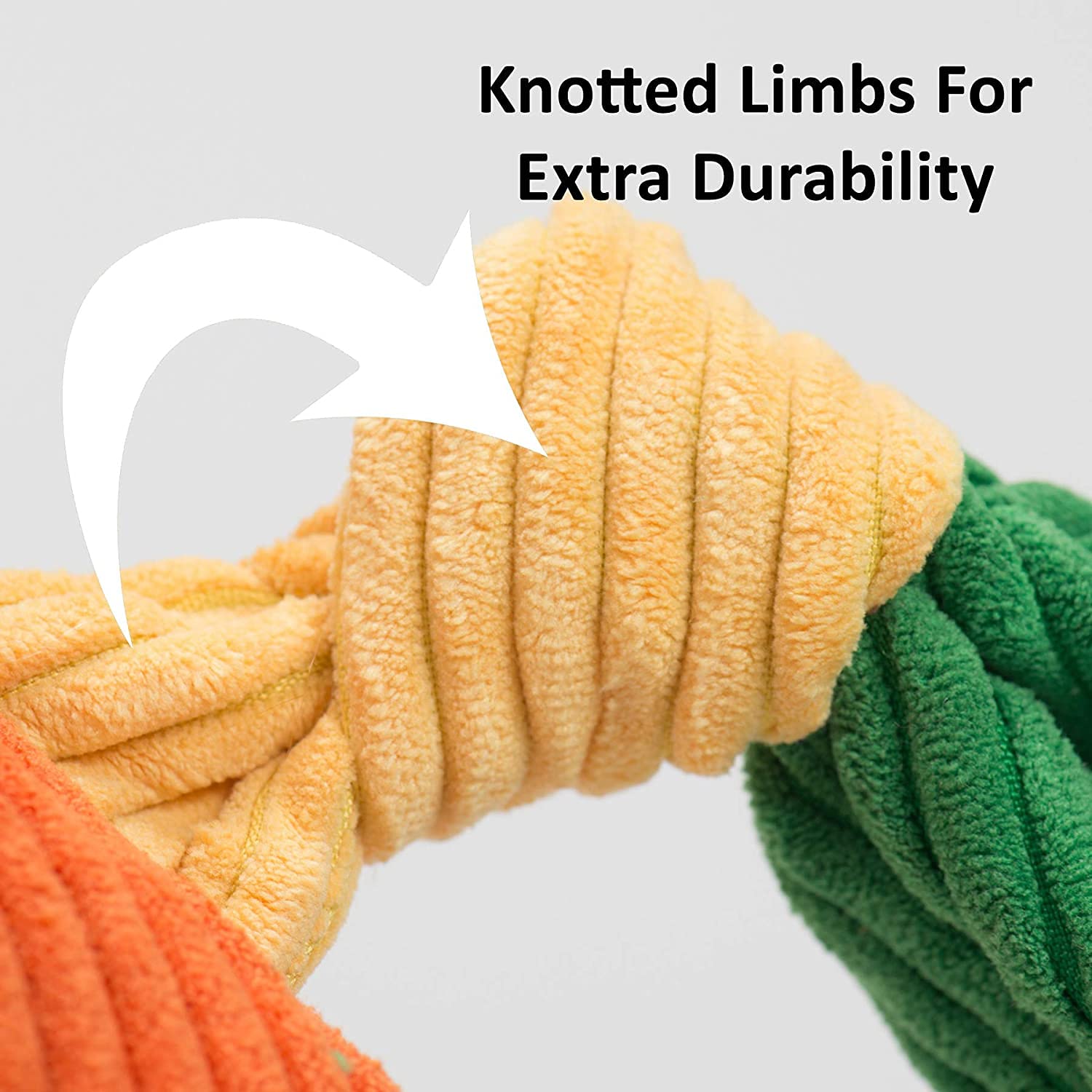 Hugglehounds Knotties Dog Toys For Large Dogs - Plush Dog Toy For Aggressive Chewers - Squeaky Interactive Puppy Toys - Soft Yet Tough, Durable Stuffed Pet Chew Toy For All Breedss | Large Giraffe