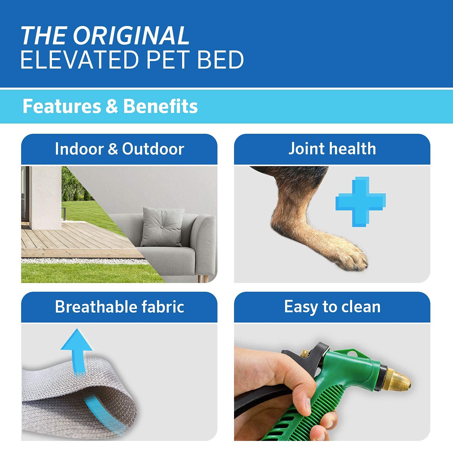 Coolaroo The Original Cooling Elevated Pet Bed,Brunswick Green, Small