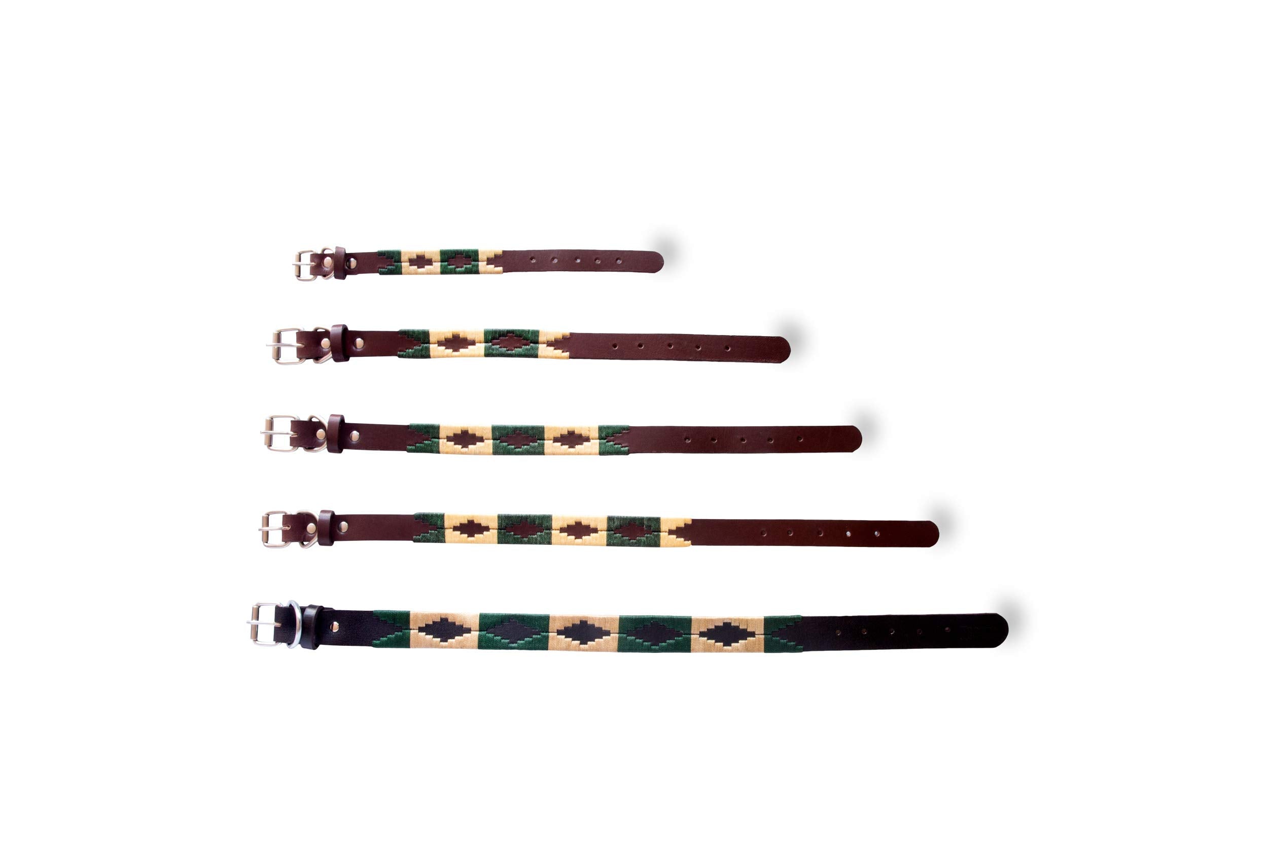 Gaucho Goods Soft Leather Dog Collar - Palm Desert, Size L, Model Palm-L
