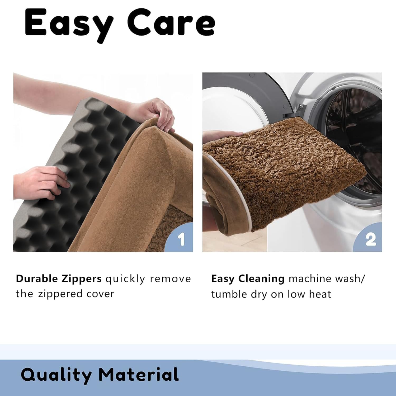 Western Home Orthopedic Dog Beds For Large Dogs, Foam Pet Sofa With Waterproof Lining, Removable Washable Cover And Nonskid Bott