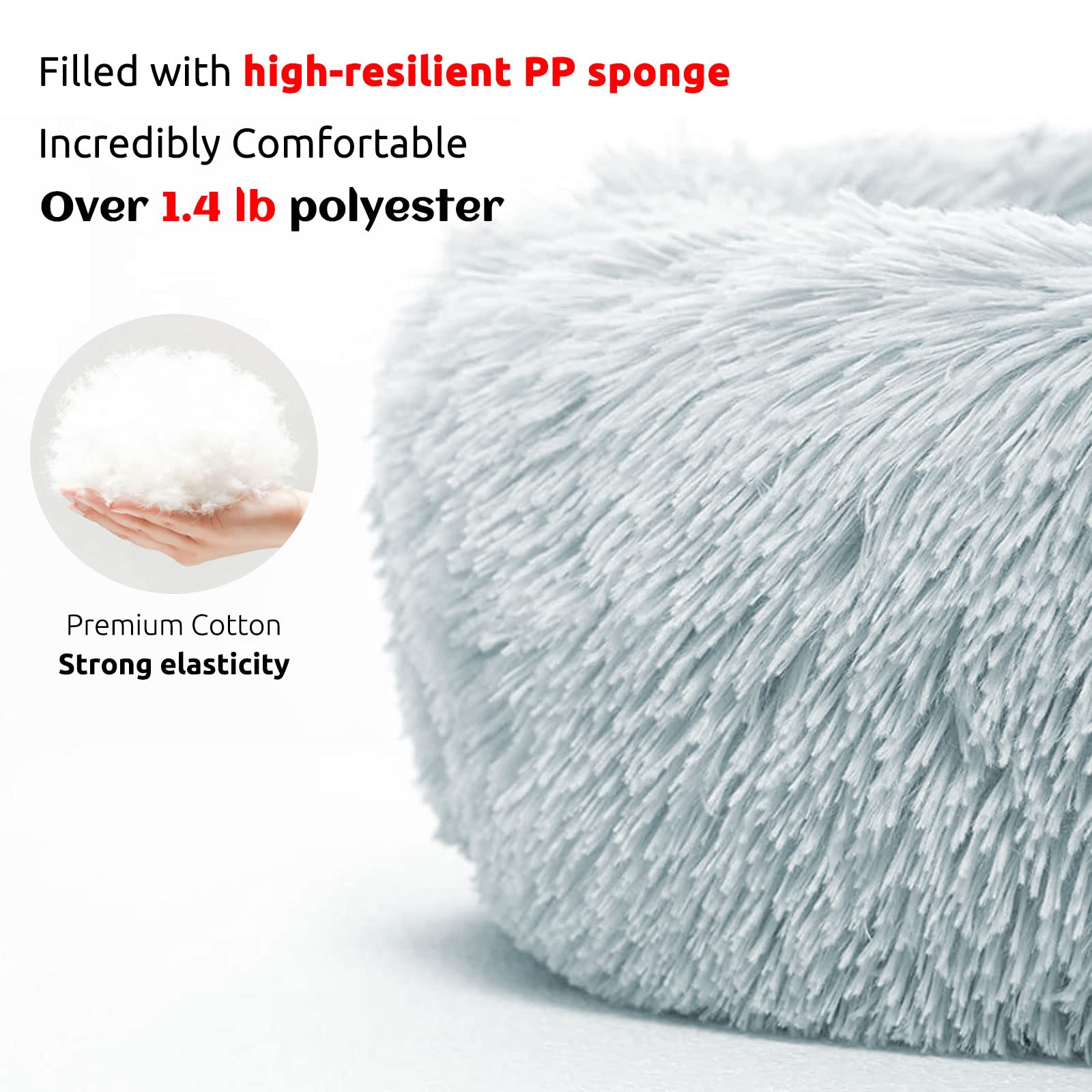 HACHIKITTY X-Large Grey Dog Sofa Bed Mat Cover, Soft Plush Couch Protector for Dogs, Washable Pet Furniture Cushion