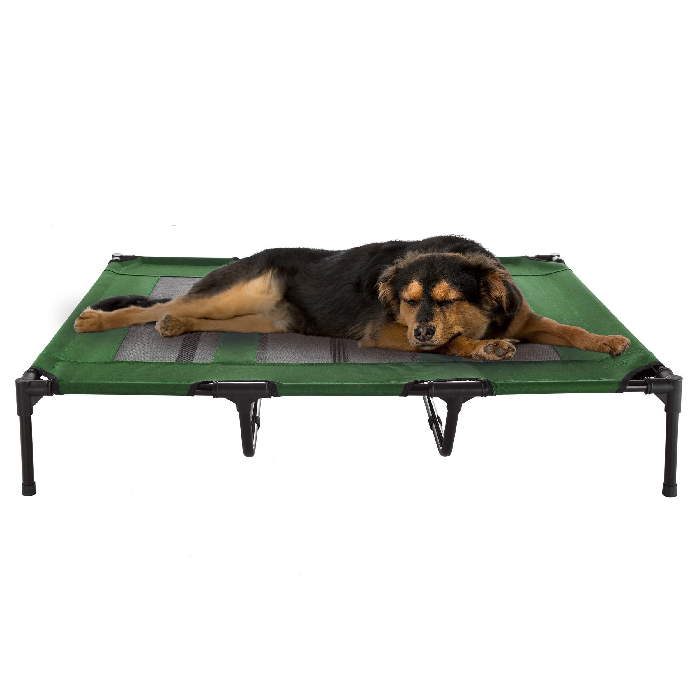 Elevated Dog Bed - 48X35.5 Portable Bed For Pets With Non-Slip Feet - Indoor/Outdoor Dog Cot Or Puppy Bed For Pets Up To 110Lbs By Petmaker (Green)